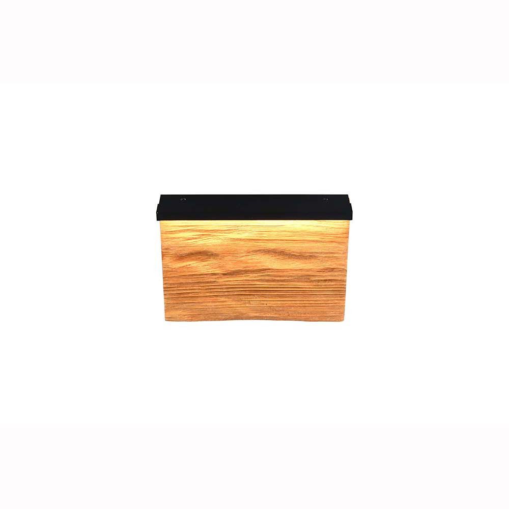 TRIO Leuchten LED Wandleuchte, LED-Leuchtmittel fest verbaut, Warmweiß, Wandleuchte Flurlampe Wohnzimmerleuchte Switch-Dimmer LED Holzlampe