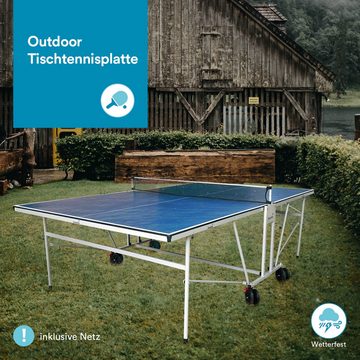 Skandika Tischtennisplatte Outdoor (1-tlg), schneller Aufbau, klappbar und platzsparend