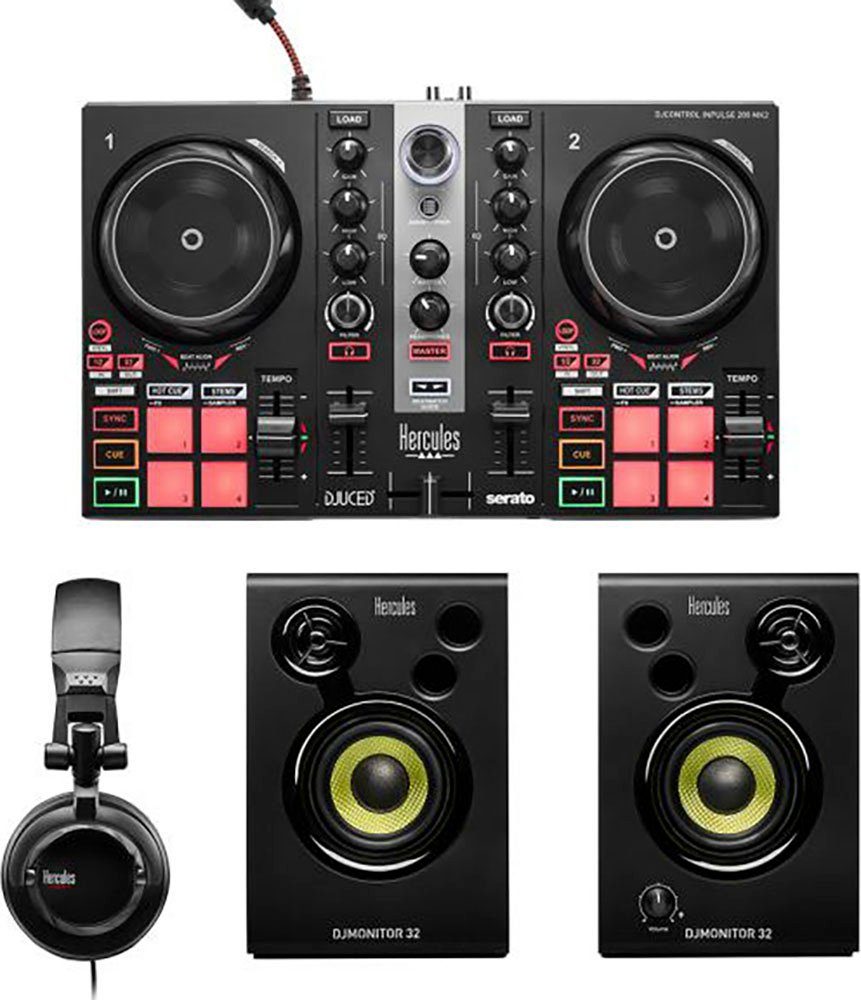Komplett-Set HERCULES DJ Kit DJ MKII Controller Learning