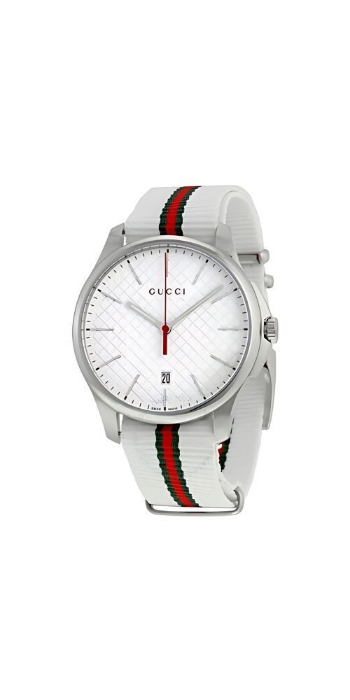 Luxusuhr GUCCI G-Timeless Weiß Nylon YA126322