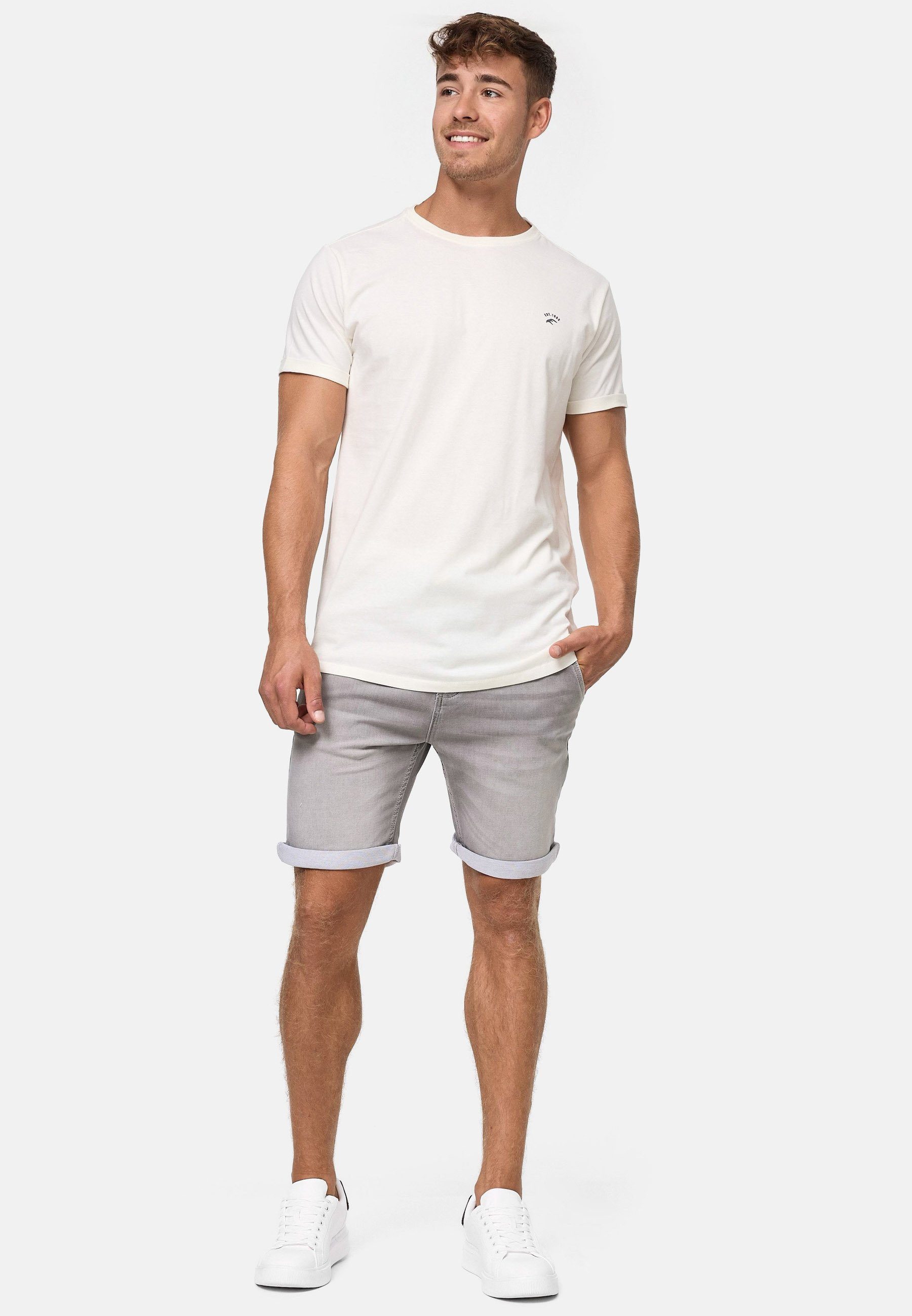 Indicode Sweatshorts Herren Azibo Sweat Shorts Herrenshorts elastischer Bund samt Tunnelzug
