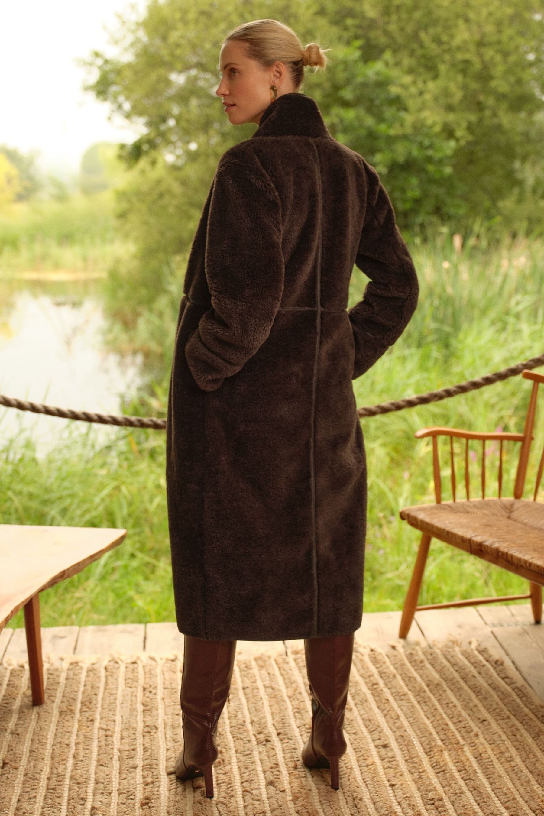 Love & Roses Langmantel Love & Roses Shearling-Mantel, Petite (1-tlg) günstig online kaufen