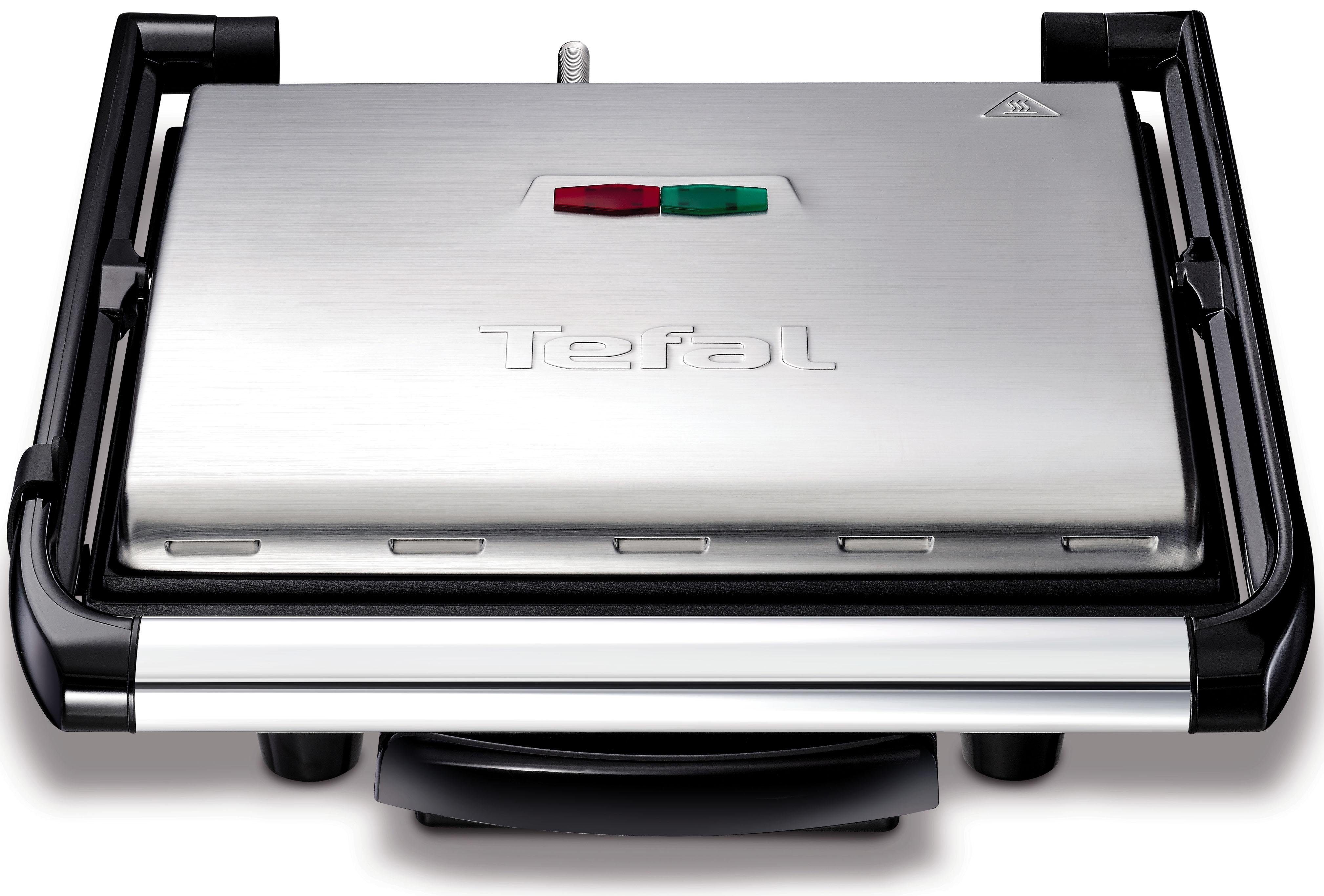 Tefal Kontaktgrill GC241D Inicio, 2000 W, fettarmes Grillen, gerillte Grillplatten antihaftbeschichtet, wenig Öl