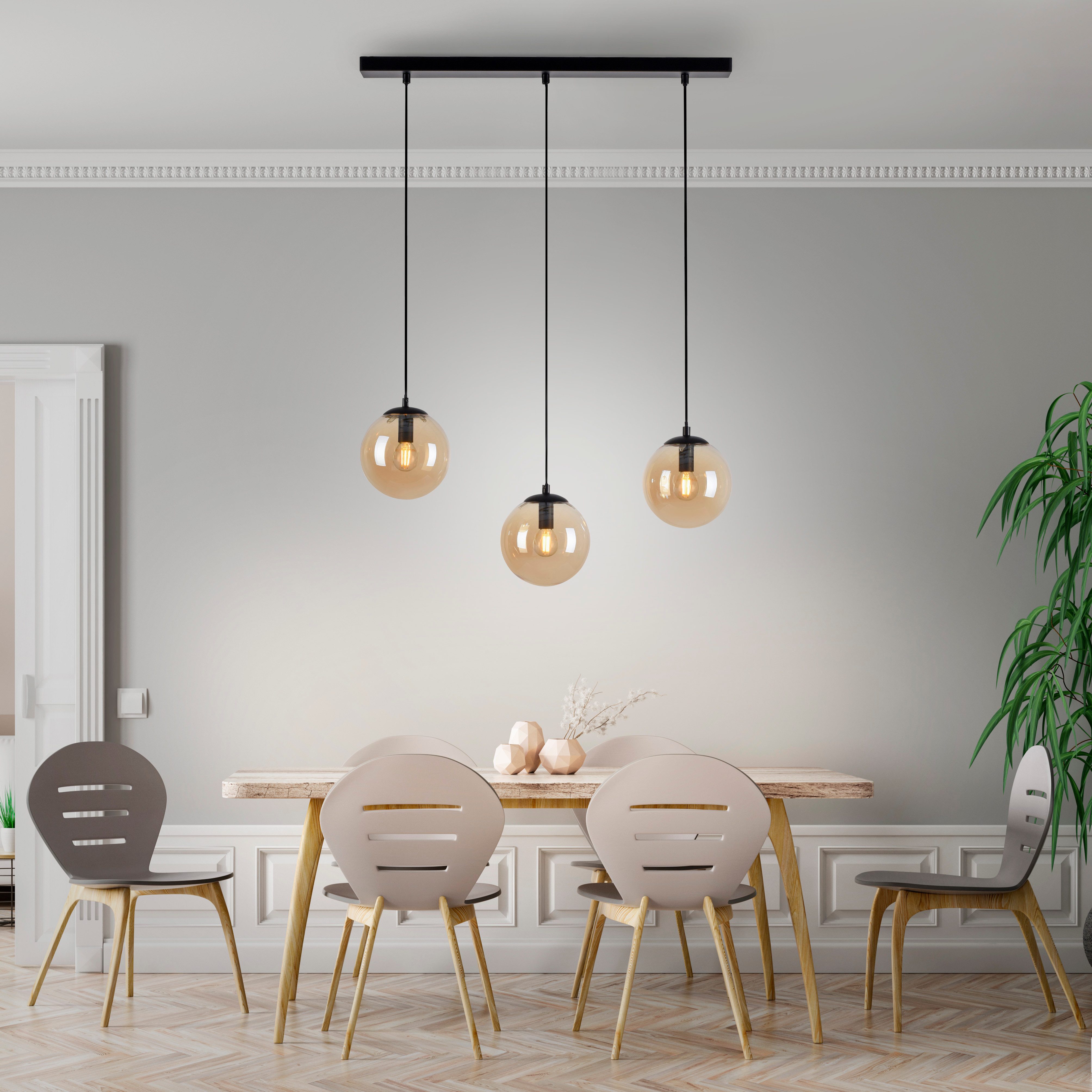 my home Pendelleuchte Nymölla, ohne Leuchtmittel, Hängeleuchte mit großen G günstig online kaufen