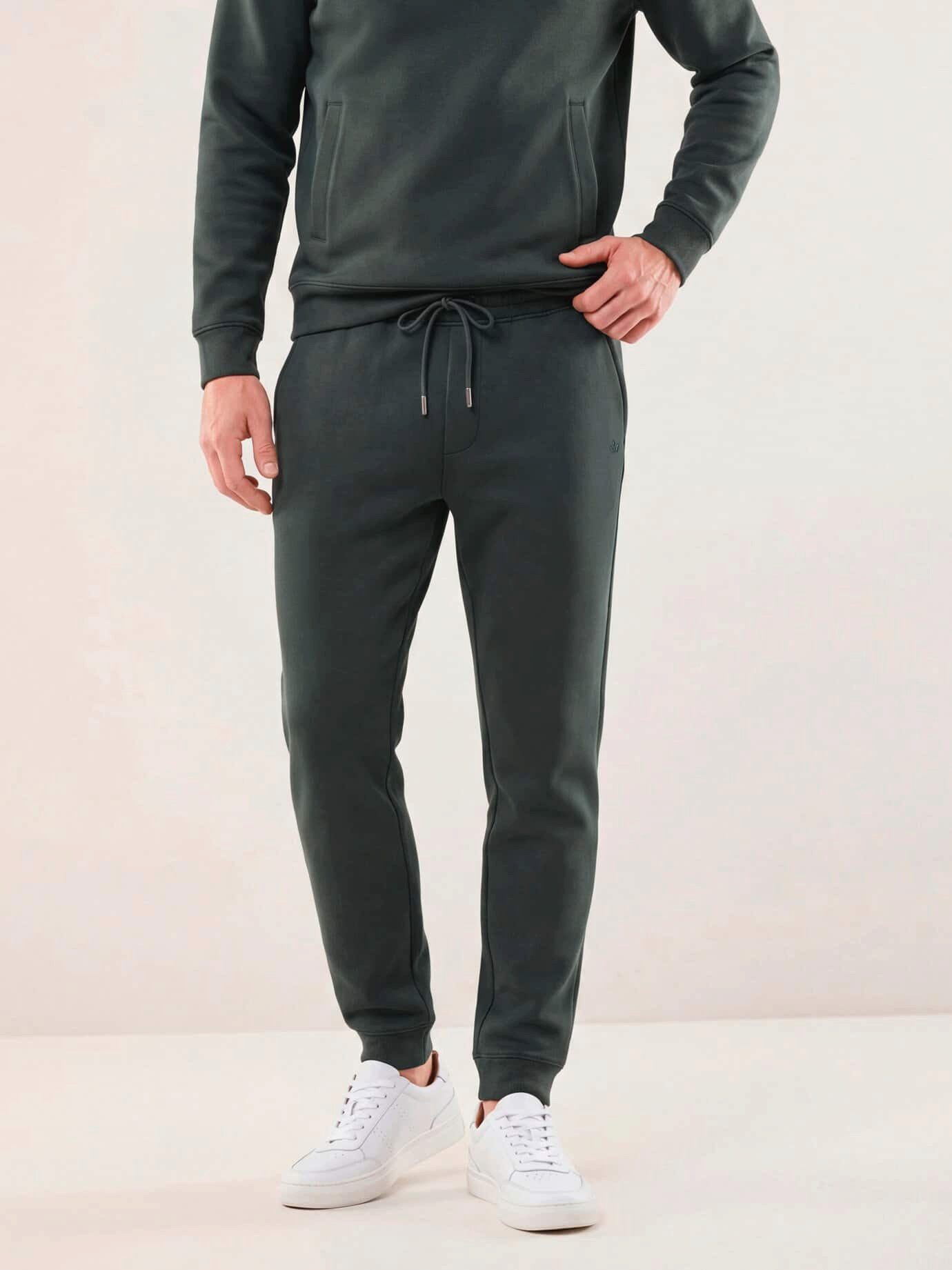 Walbusch Sweathose Herren Sweathose mit Baumwolle, modern, pflegeleicht