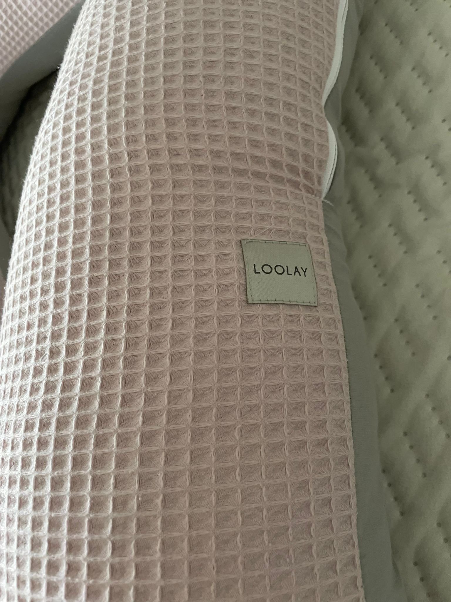 Loolay Stillkissen Schwangerschaftskissen Seitenschläferkissen Stillkissen TYP A 330cm, Attmungsaktive WAFFELPIQUE + GLATT Baumwolle XXXL Lagerungkissen, MUSTER – Bild 5 von 5