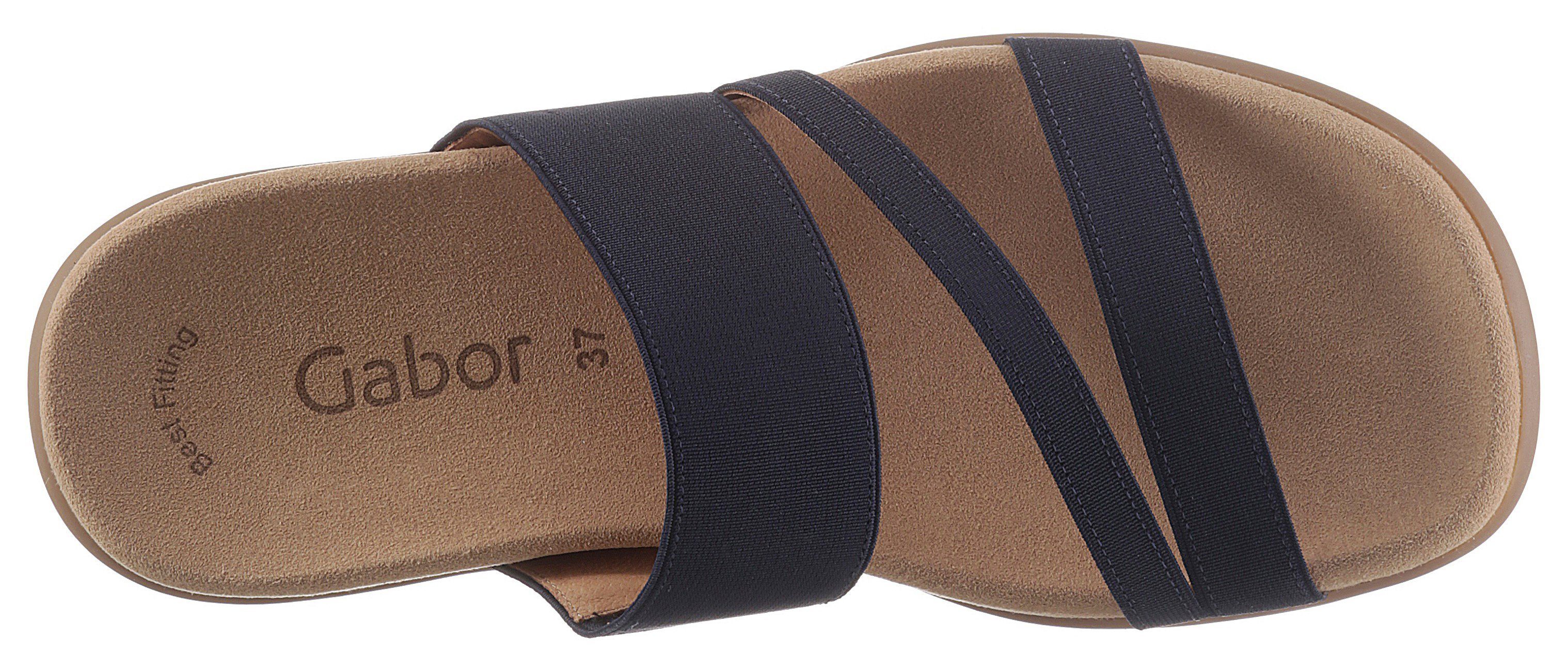 Gabor Pantolette Keilabsatz, Sommerschuh, Schlappen mit atmungsaktivem Lederfutter