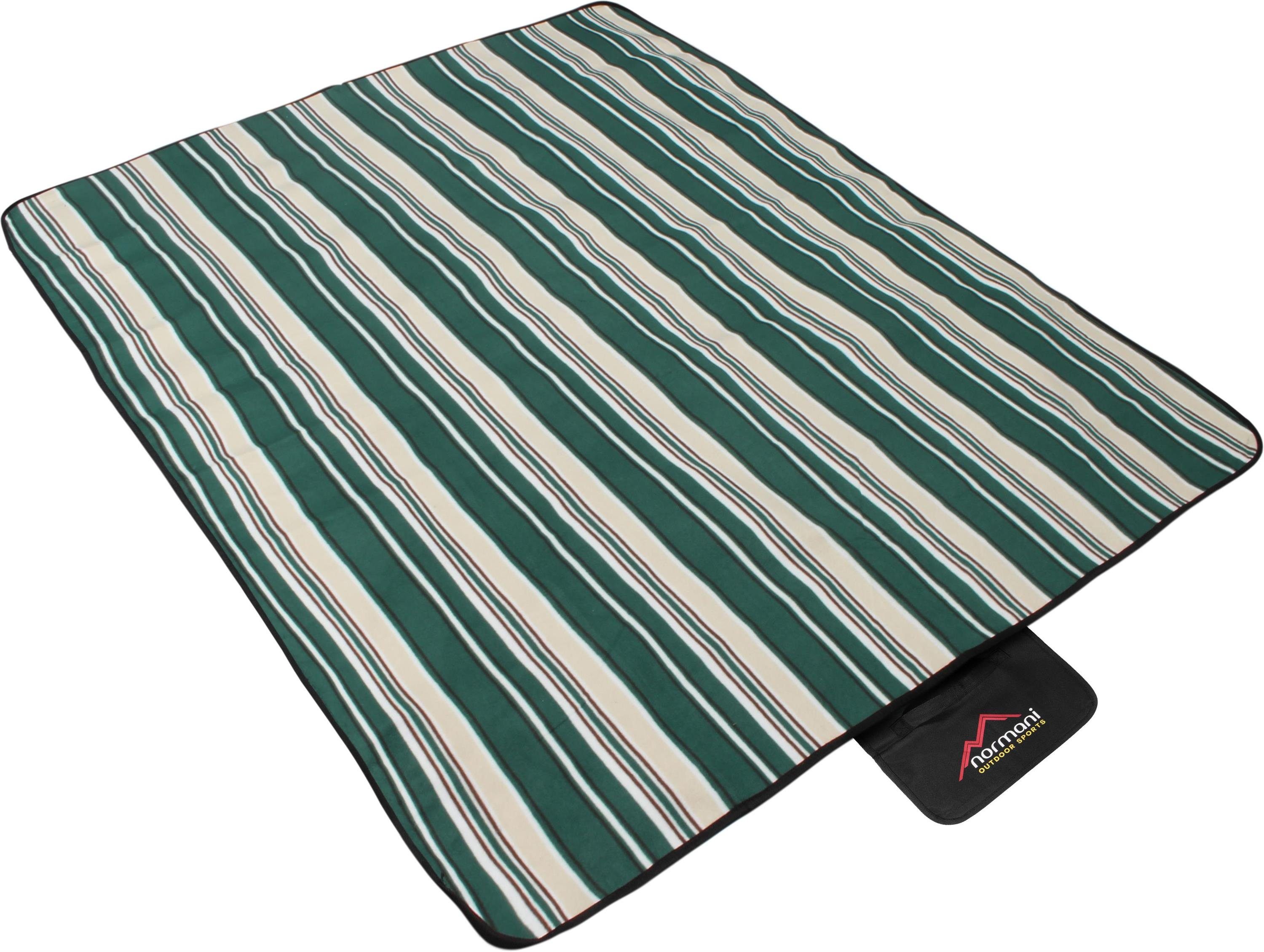 Picknickdecke Outdoor-Campingdecke, 140 cm x 180 cm Tundra, normani, Wasserdichte Unterseite - Fleece Oberseite Sommerdecke Outdoordecke