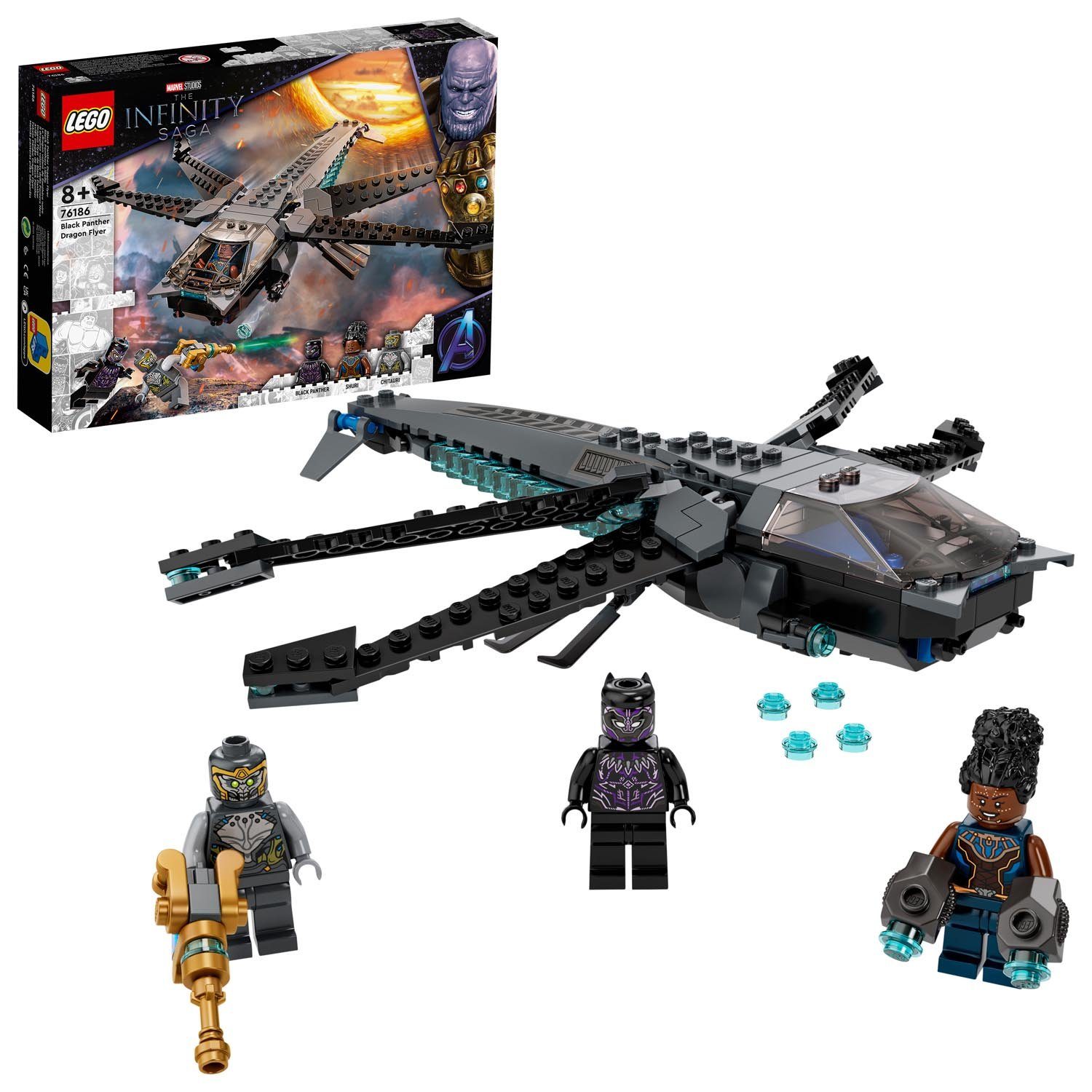 LEGO® LEGO® Marvel Super Heroes 76186 - Black Panthers Libelle Konstruktions-Spielset