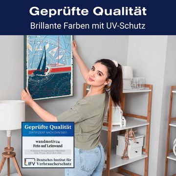 wandmotiv24 Leinwandbild Maritim, Segelschiff, Hochformat, Maritim (1 St), Wandbild, Wanddeko, Leinwandbilder in versch. Größen