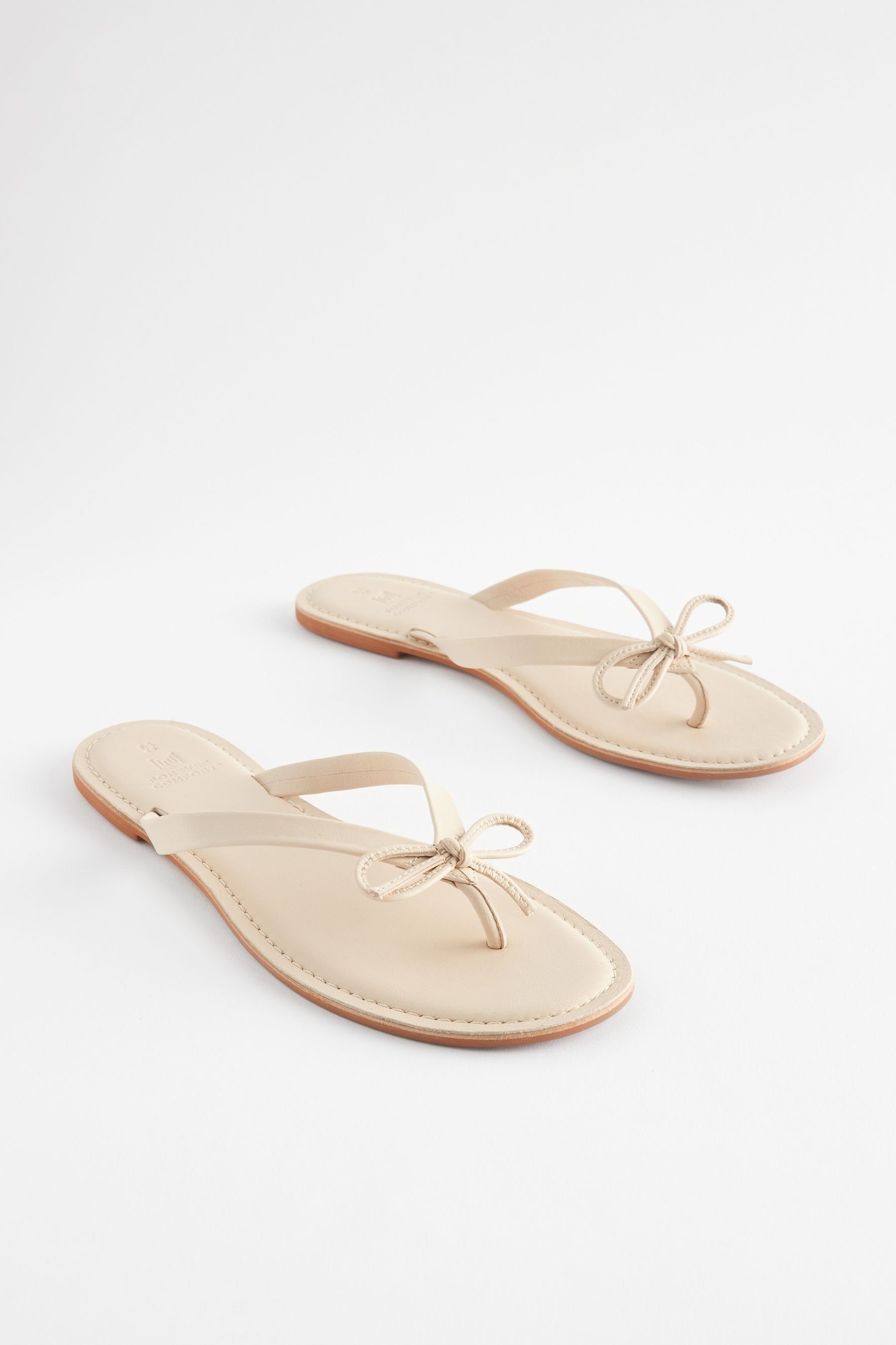 Next Forever Comfort® Leder-Zehentrenner mit Schleife günstig online kaufen