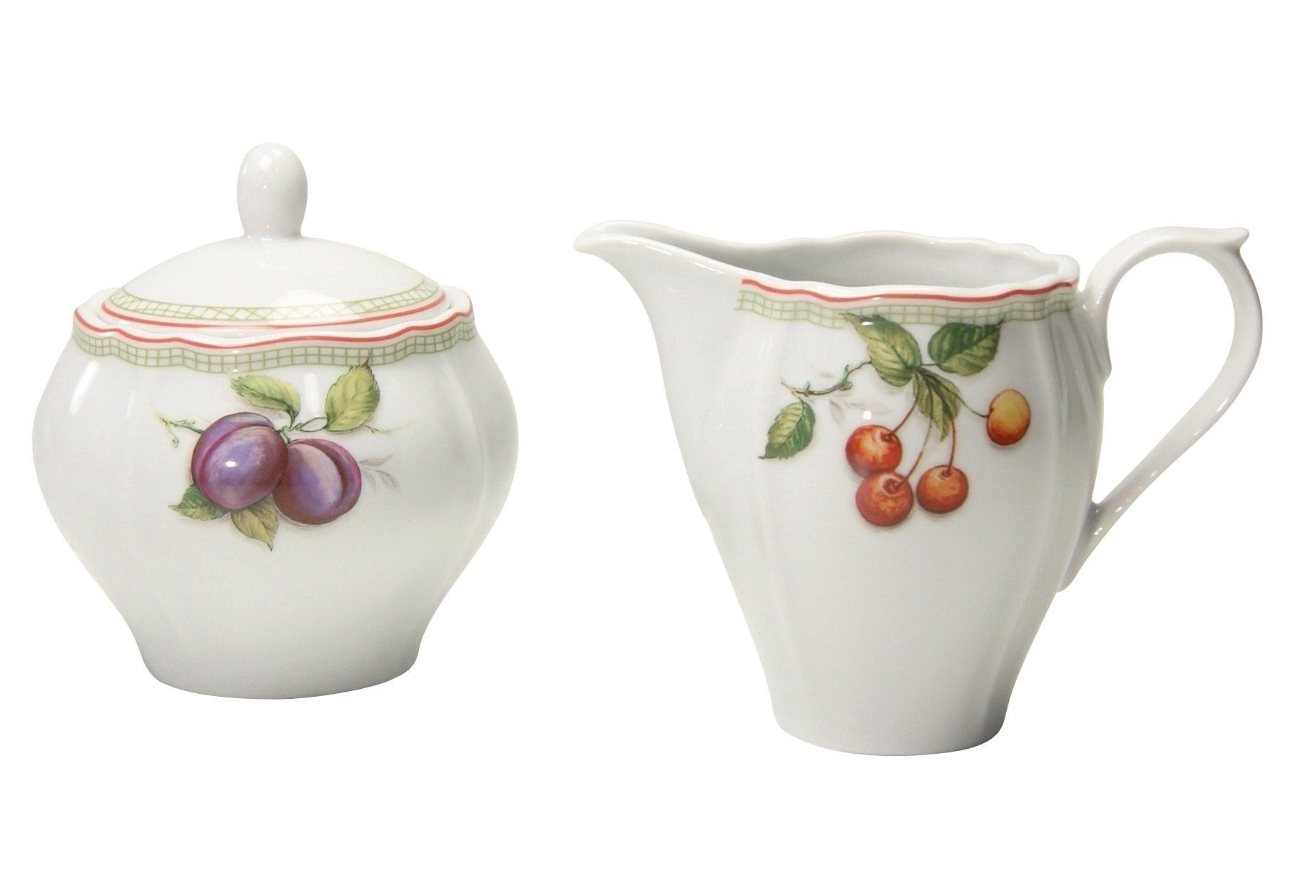 CreaTable Milch- und Zuckerset Flora Orchard (2-tlg), Porzellan