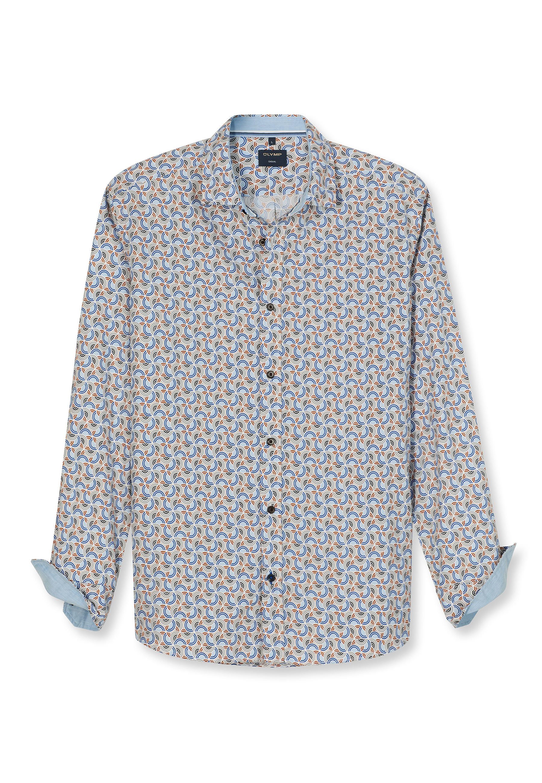 OLYMP Langarmhemd OLYMP Casual, regular fit, Freizeithemd, Kent günstig online kaufen
