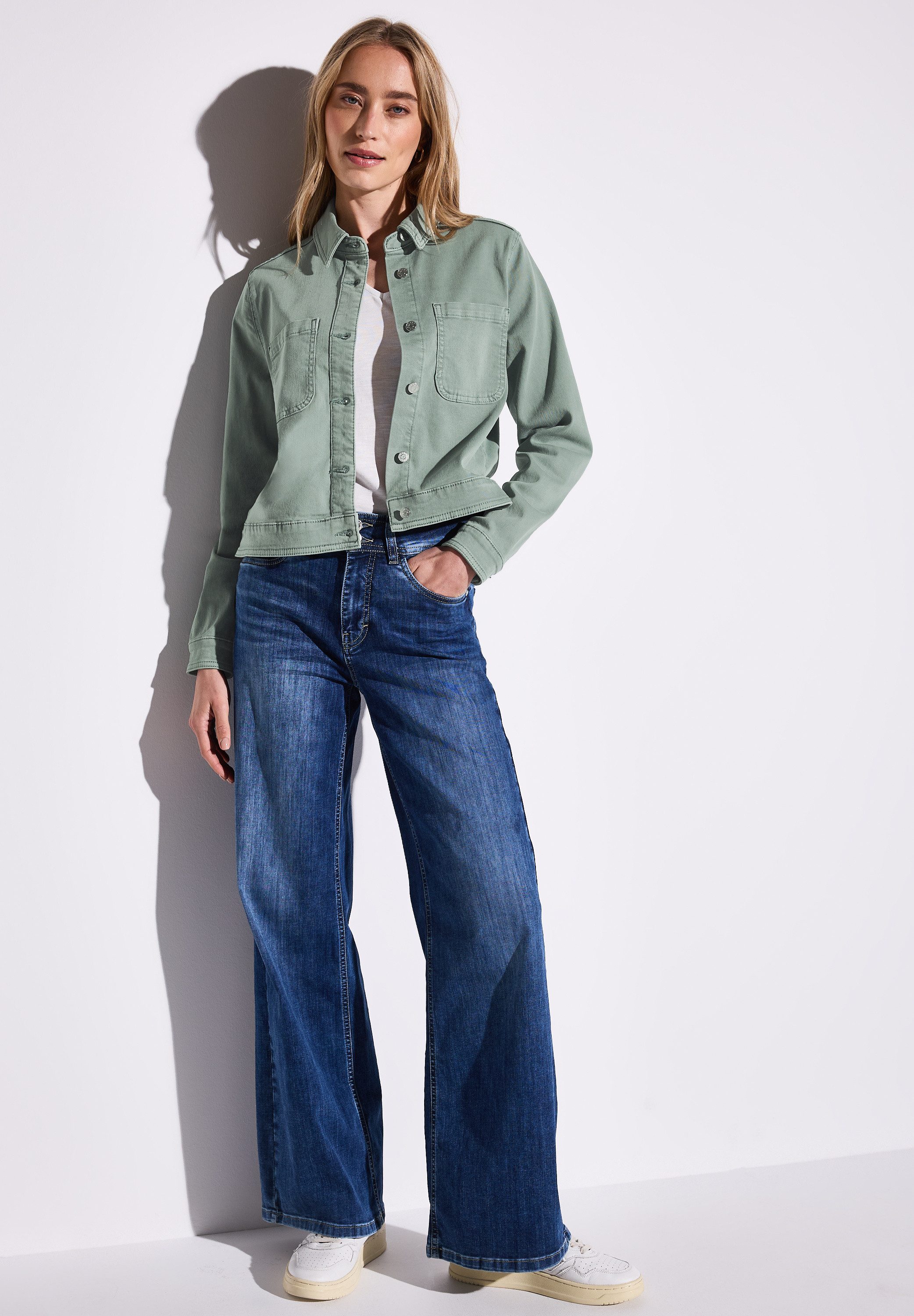 STREET ONE Jeansjacke mit Knopfleiste