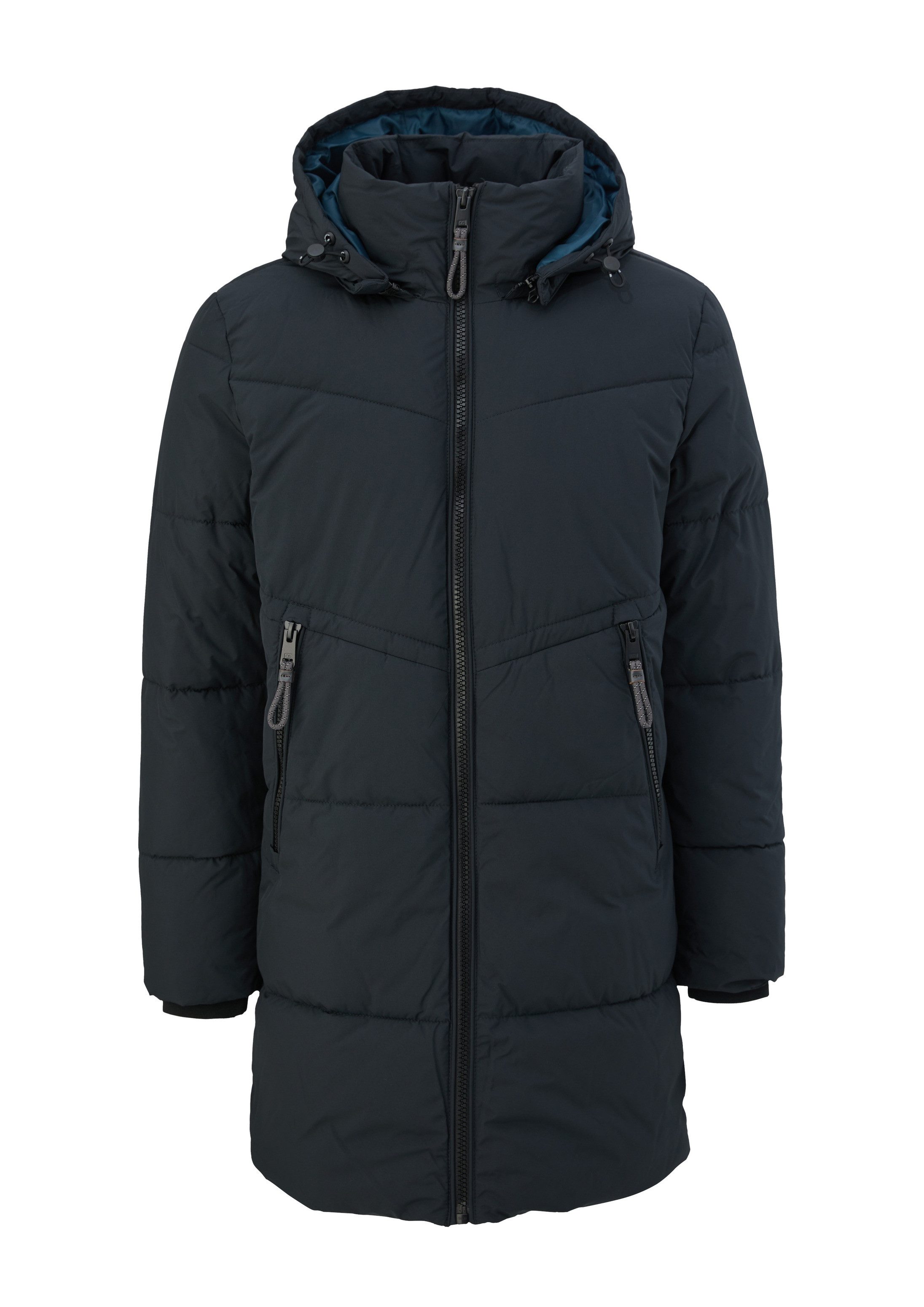 QS Wintermantel Outdoor-Mantel Steppjacke mit abnehmbarer Kapuze