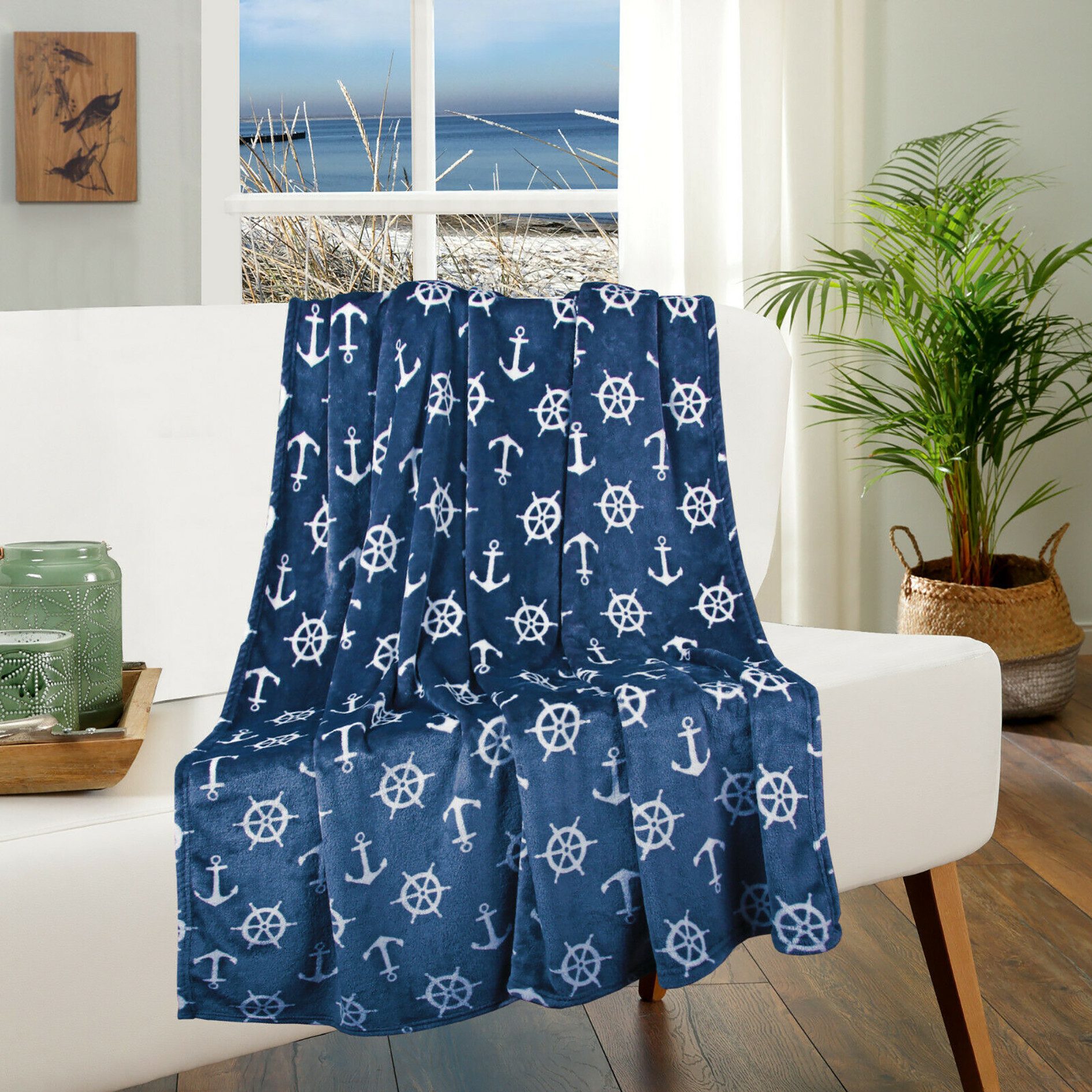 Wohndecke Nautic, Delindo Lifestyle, kuschelig weiche günstig online kaufen