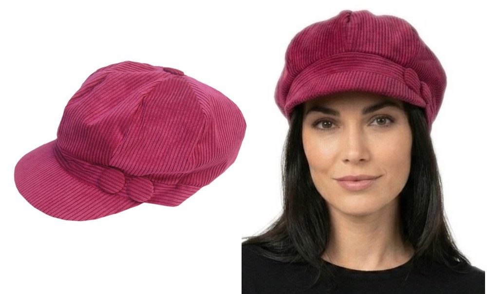 Cool4 Ballonmütze Damen Grobcord elegant Frühling Herbst Winter