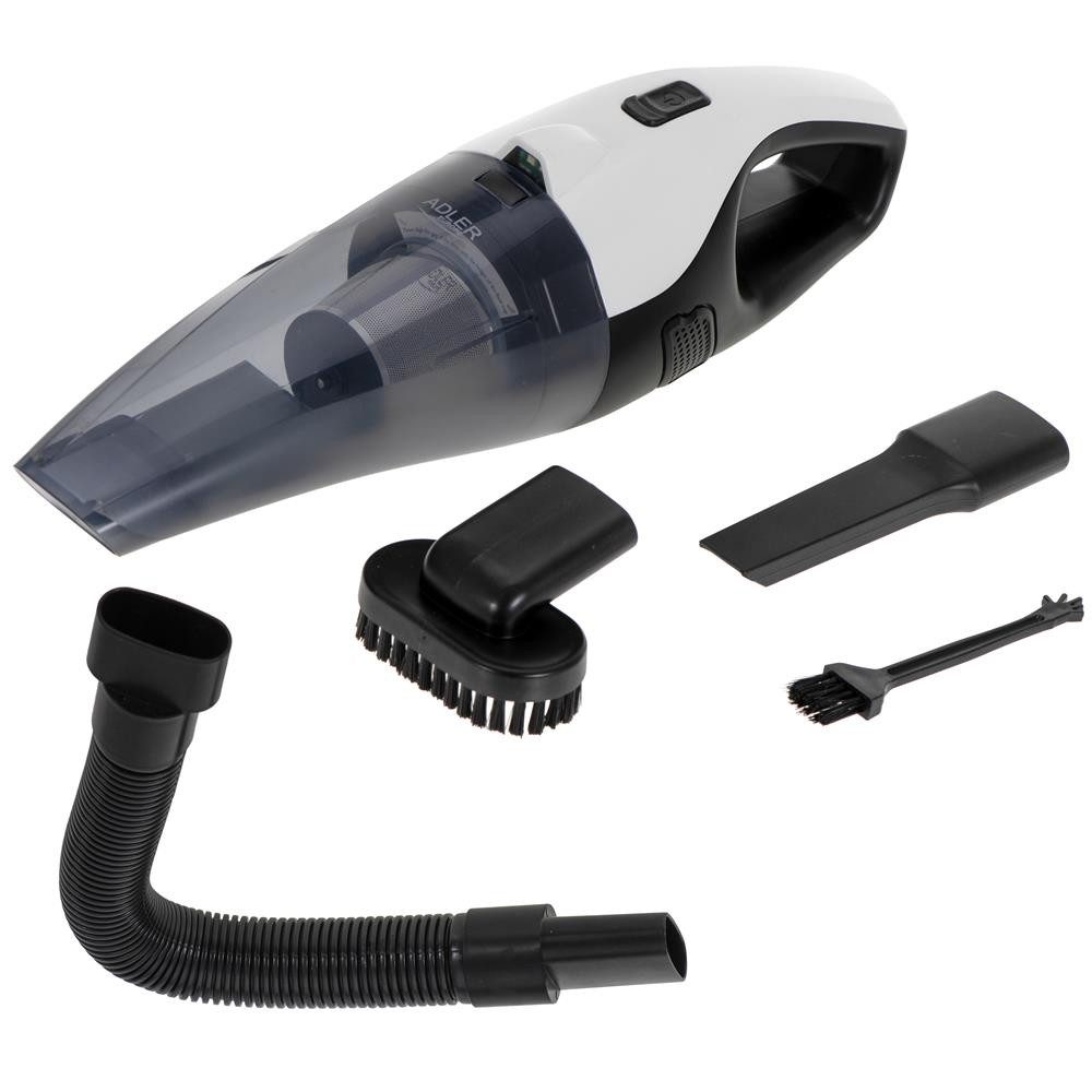 Adler Handstaubsauger AD 7059, Autostaubsauger, Akku Handstaubsauger mit Licht, weiß, schwarz