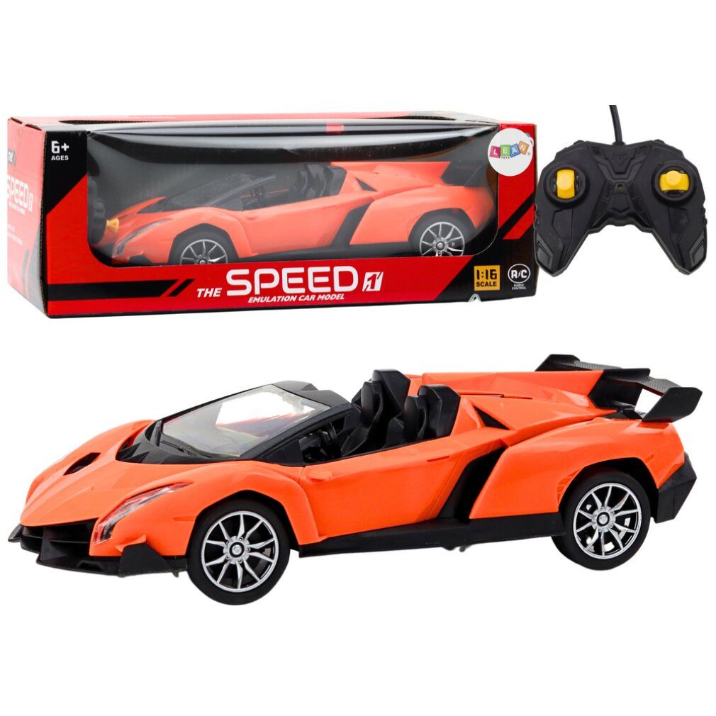 LEAN TOYS Spielzeug-Boot Lean Toys Samochód Zdalnie Sterowany Sportowy RC 1:16 Pomara?czowy
