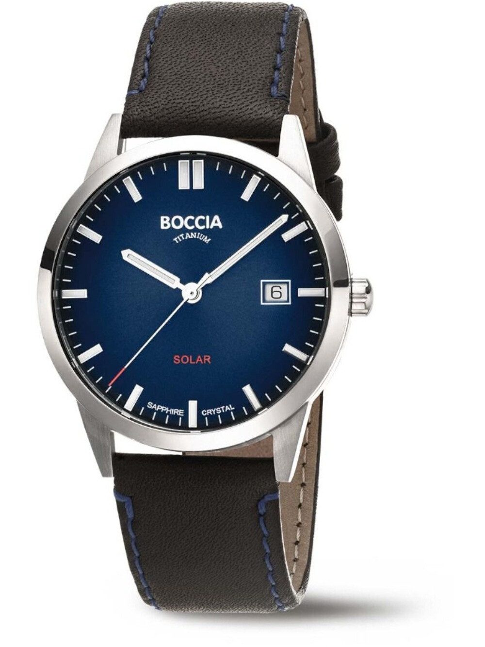 Boccia Quarzuhr Boccia 3673-01 Herrenuhr Titanium Solar 39mm 5ATM Boccia 3673-01 Herrenuhr Titanium Solar 39mm 5ATM