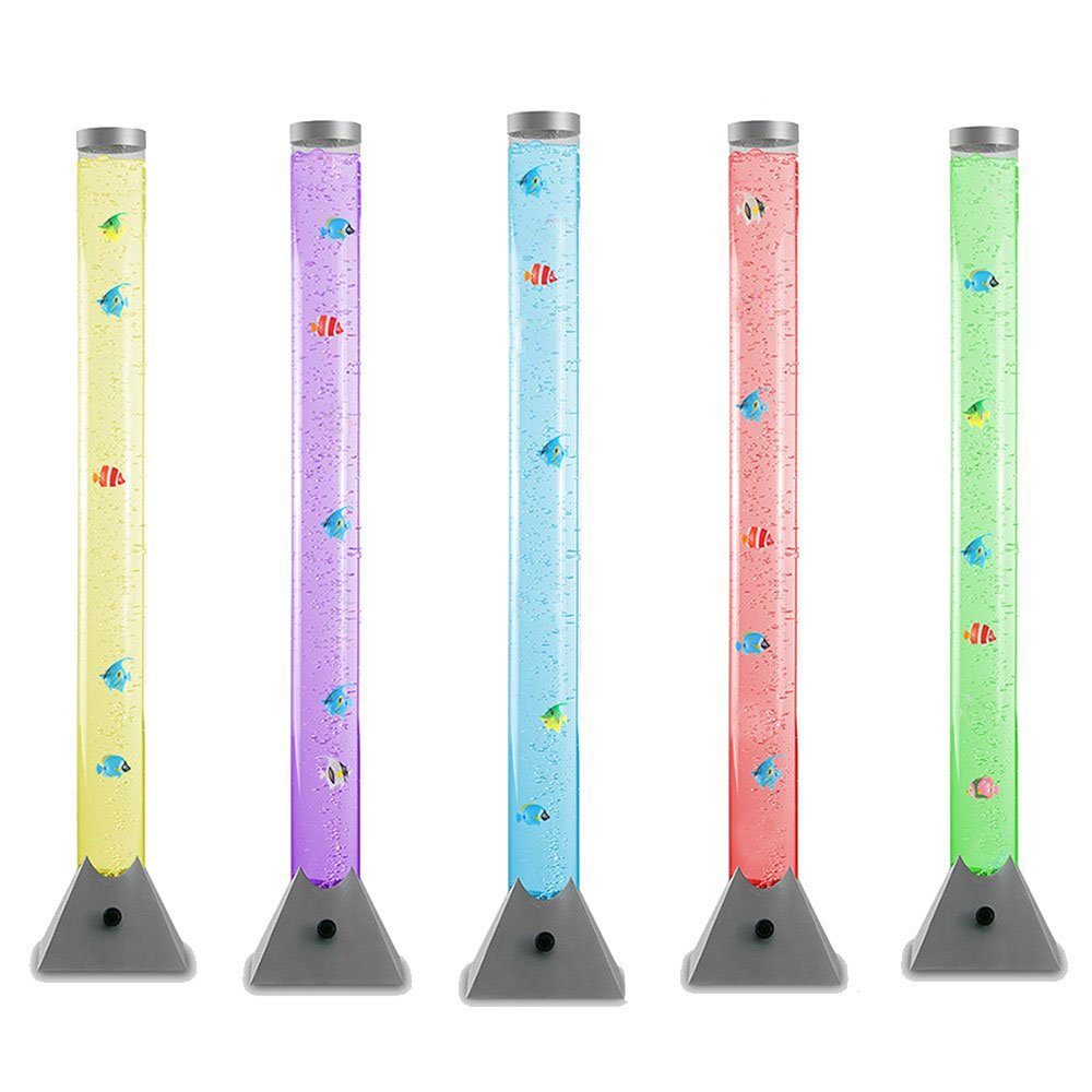 Farbwechsel, fünf verbaut, LED Deko-Fischen Wassersäule mit LED fest etc-shop LED-Leuchtmittel Sprudelsäule Stehlampe, RGB-Farbwechsler