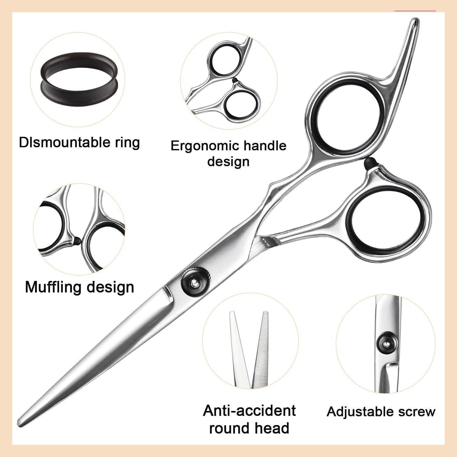 Fcysy Scheren-Set Professionelles Haarschneide- und Effilierscheren-Set für