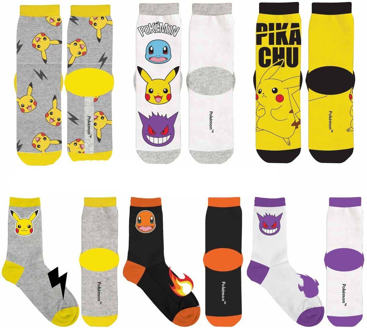 POKÉMON 23/26 Socken Jungen Strümpfe Freizeitsocken und 27/30 Mädchen Kinder 31/34 POKEMON