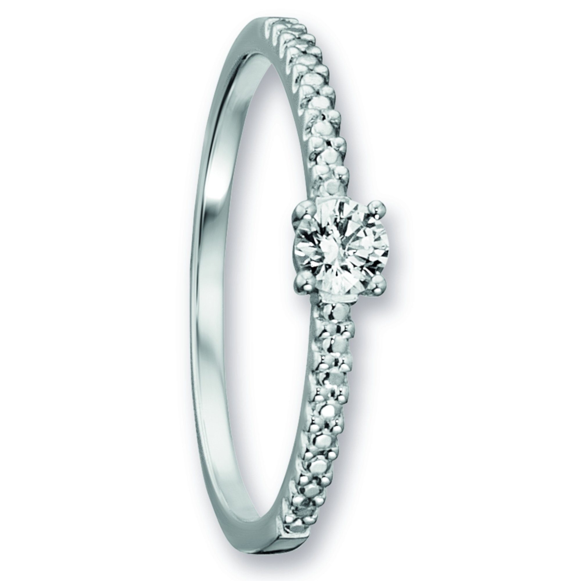 ONE ELEMENT Goldring Zirkonia Ring aus 333 Weißgold Zirkonia Ring aus 333 W günstig online kaufen