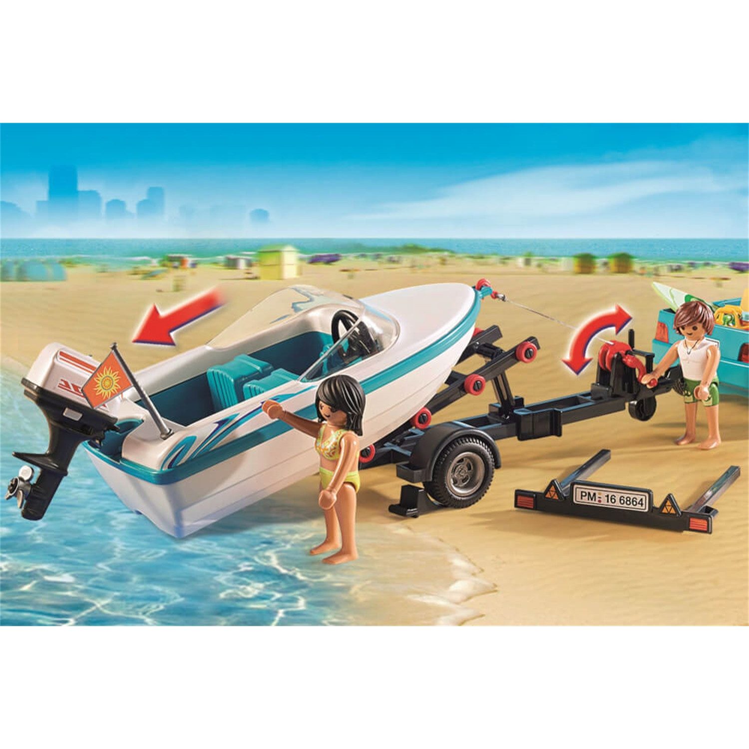 Playmobil® 71589 Surfer-Pickup mit Speedboat Konstruktions-Spielset günstig online kaufen