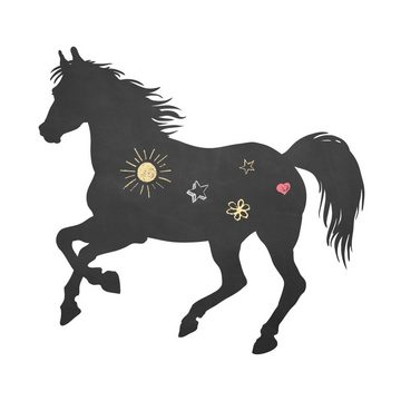 nikima Wandtattoo Pferd 2 (Folie), selbstklebende Tafelfolie/ Kreidefolie inkl. 3 Stück Kreide
