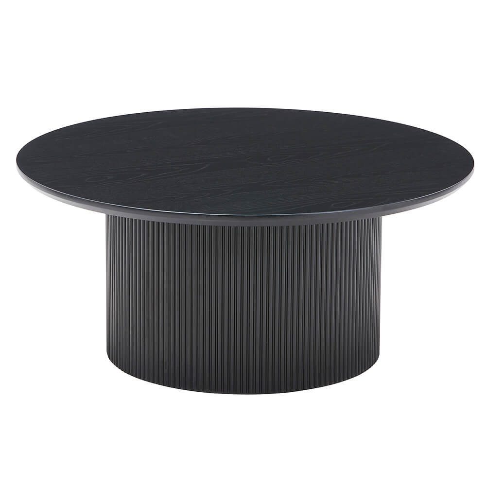 HOME DELUXE Couchtisch Rund ADELINA - 90 x 90 x 40 cm, lamellen, Wohnzimmer günstig online kaufen