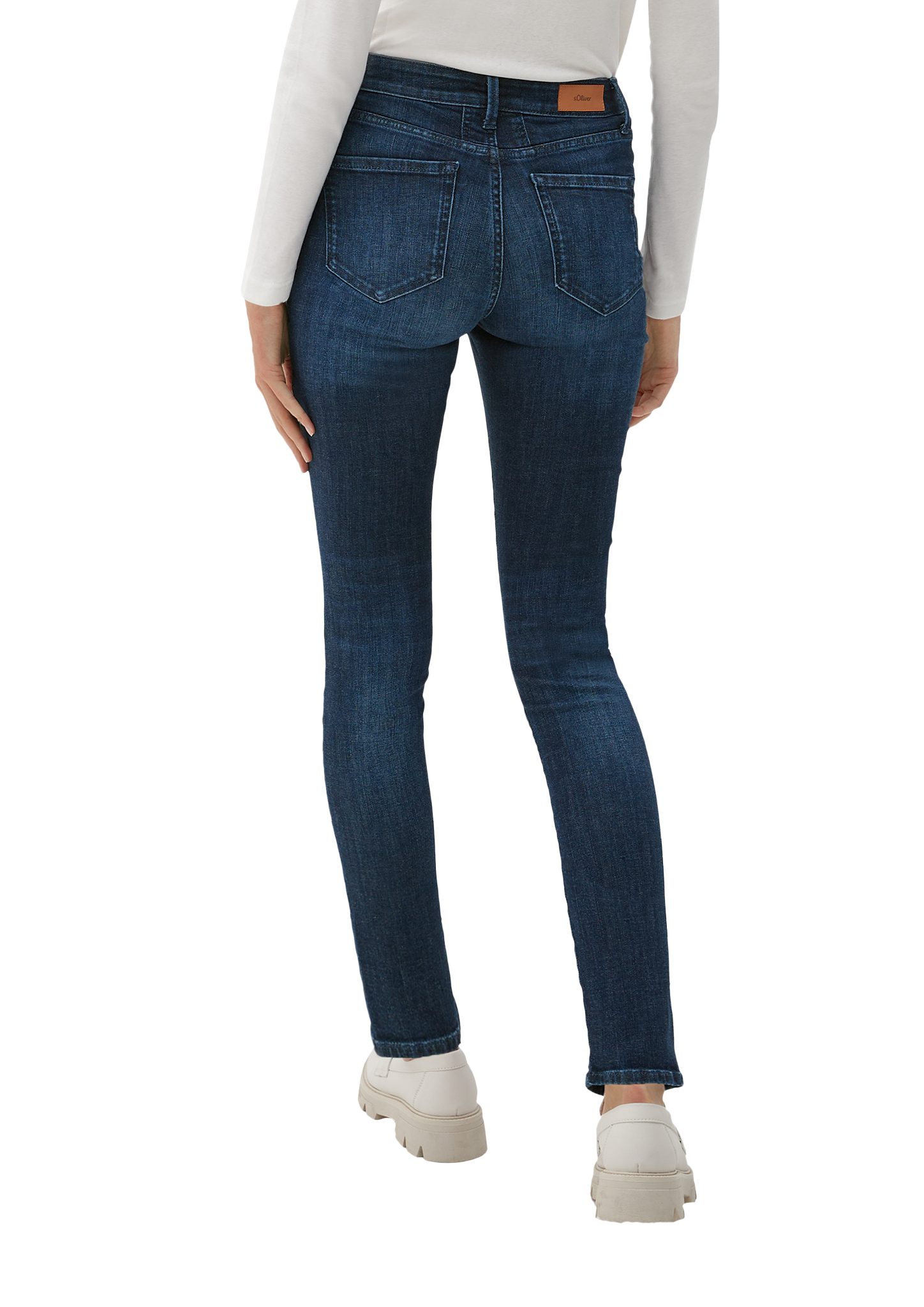 Izabell Jeans Fit Leg High / Skinny s.Oliver / Skinny Waschung Rise / 5-Pocket-Jeans dunkelblau