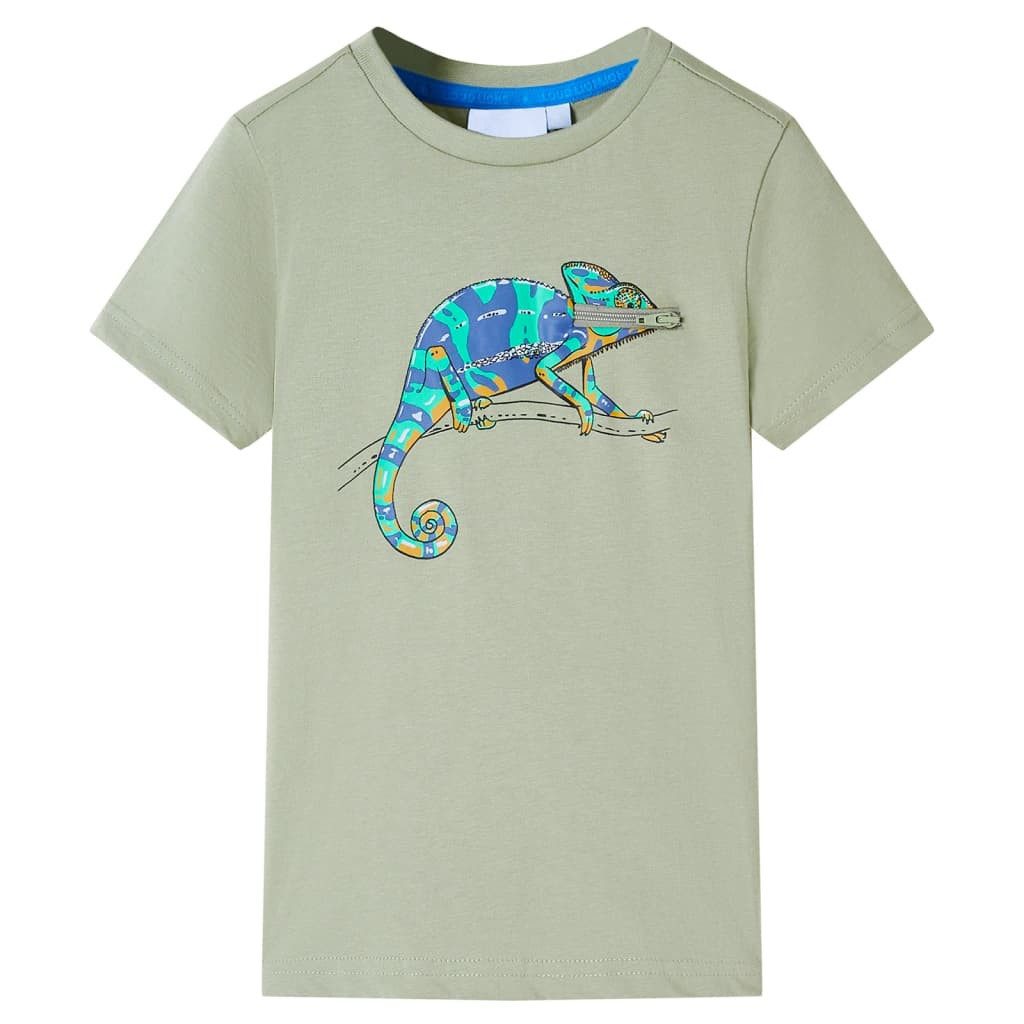 T-Shirt Kinder-Kurzarmshirt Hellkhaki 116