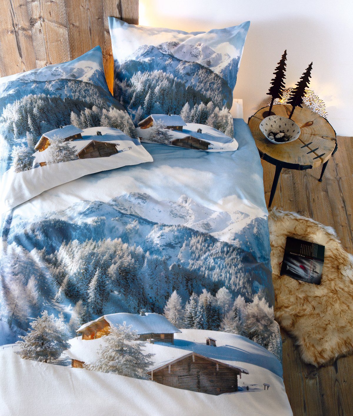 Bettwäsche »Biber Bettwäsche Dormabell Winterlandschaft Schnee Tannen