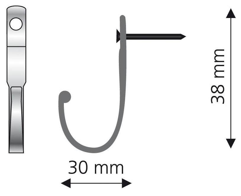 Liedeco Zierhaken, Gardinen, Vorhänge, (Set, 2-St), günstig online kaufen