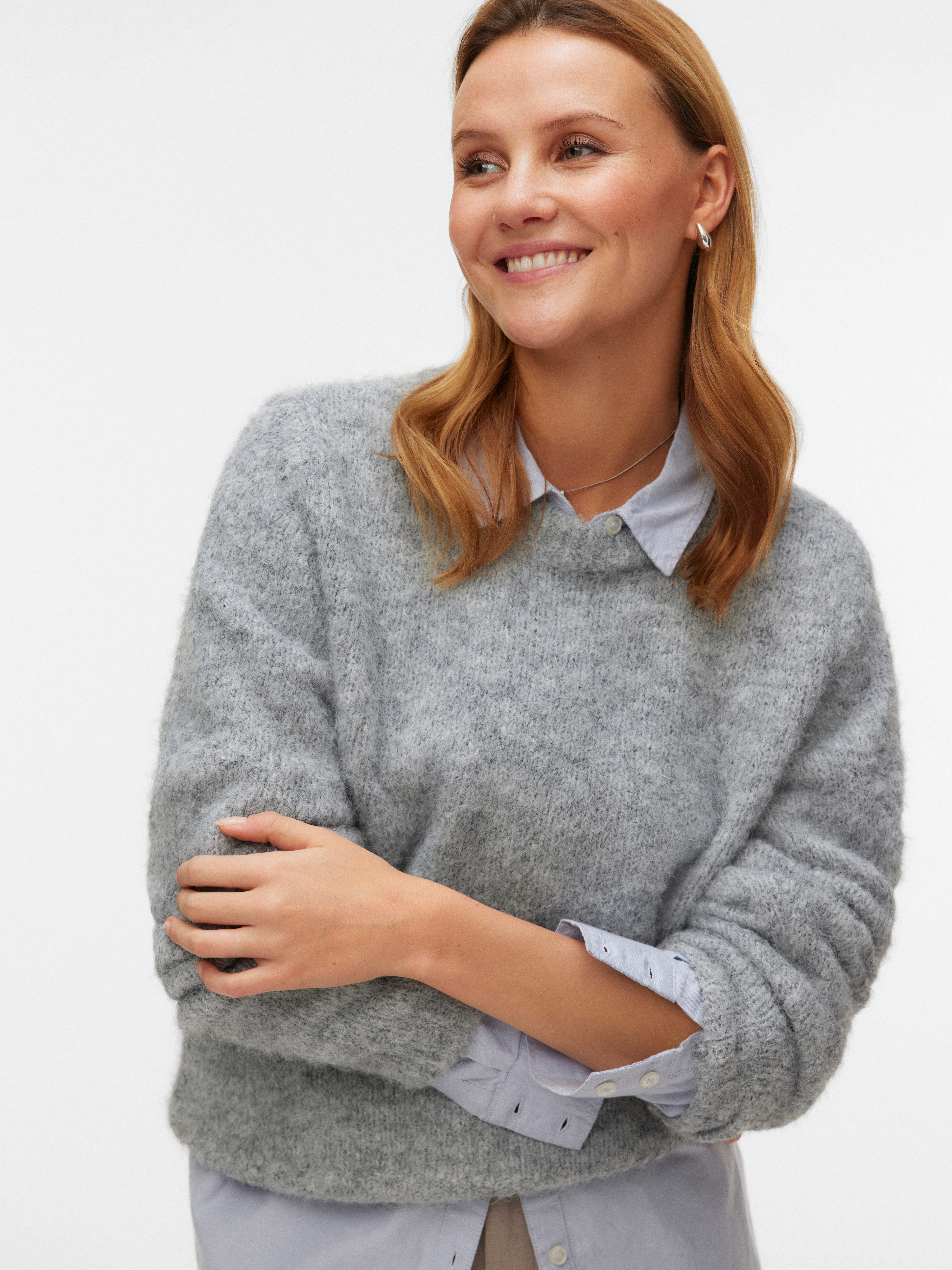 Vero Moda Strickpullover VMNOVAH LS O-NECK PULLOVER GA NOOS