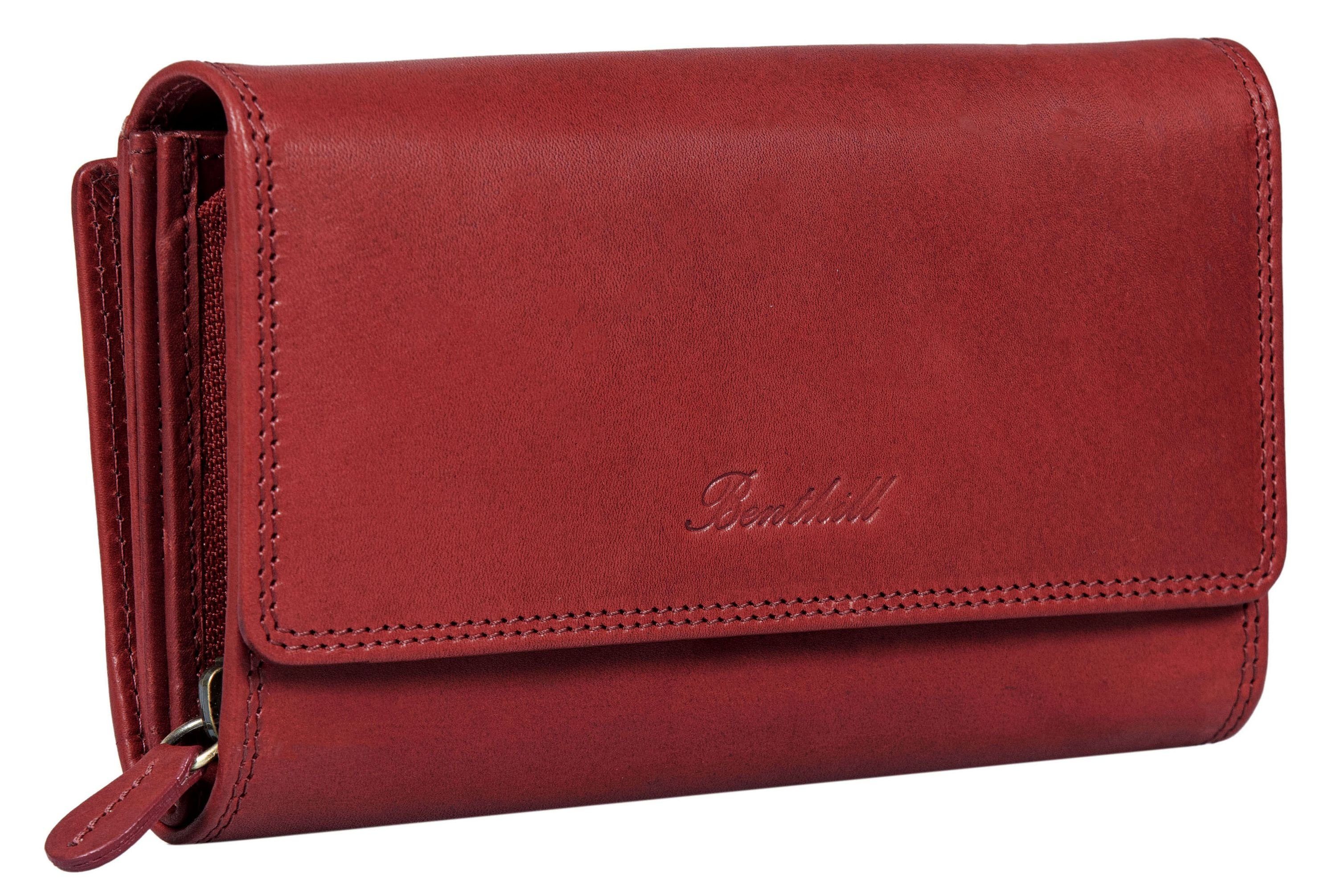 Benthill Geldbörse Damen Echt Leder Groß mit vielen Fächern RFID Portemonna günstig online kaufen