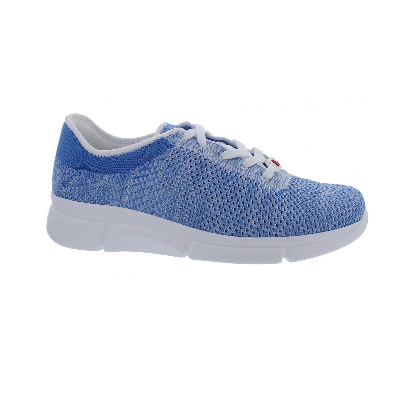 Berkemann Niki, Sneaker, Weiß / Blau, ComfortKnit (Strick), Weite G-I Schnürschuh