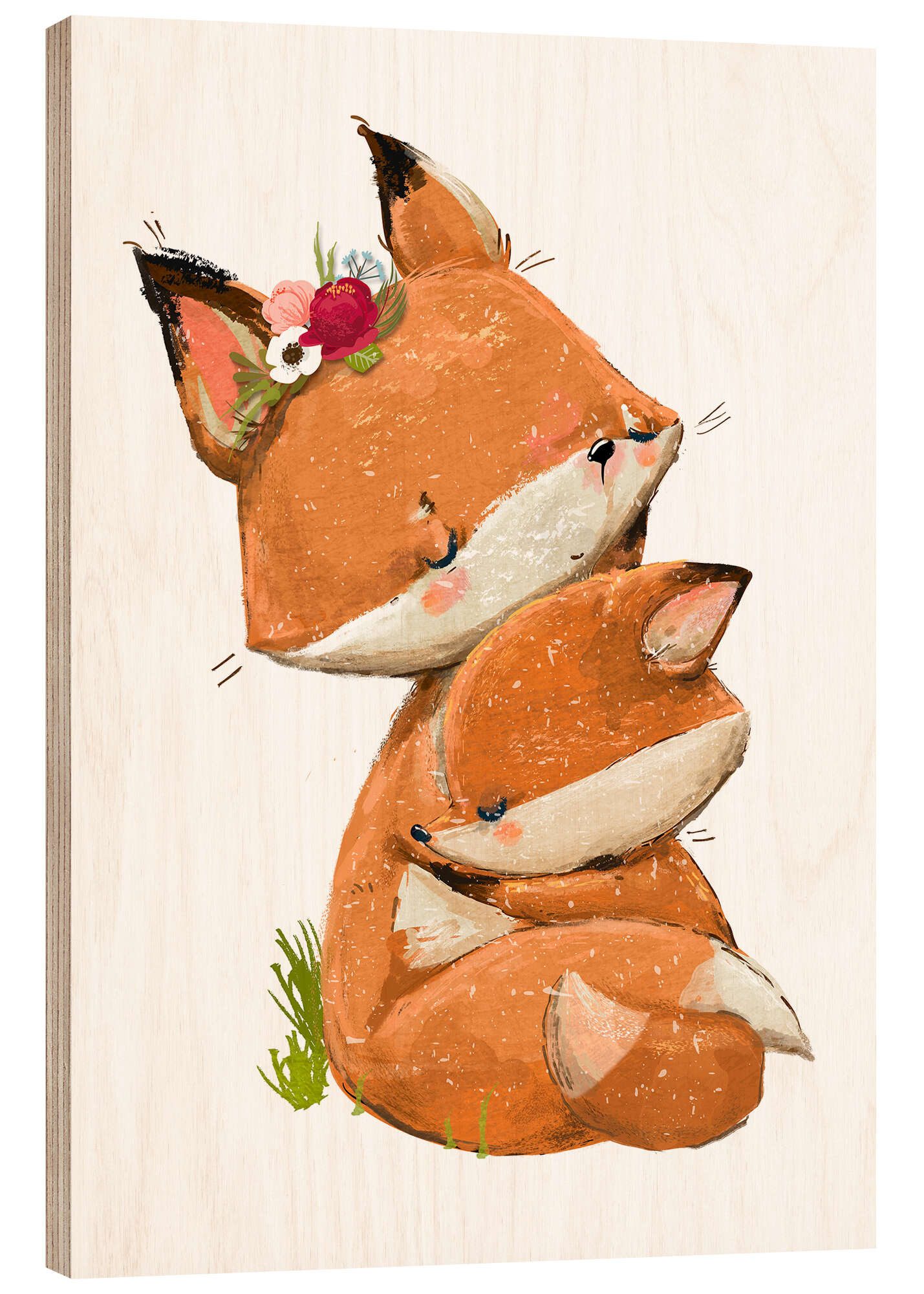 Posterlounge Holzbild Kidz Collection, Ich hab dich lieb, Babyzimmer Kindermotive