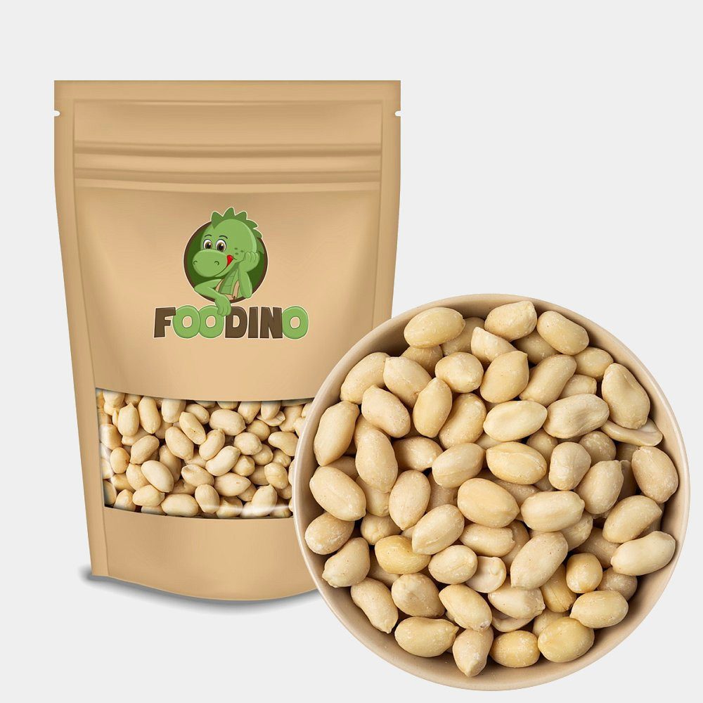 Foodino Nüsse Erdnüsse naturbelassen, 1 x, Ganze Kerne blanchiert
