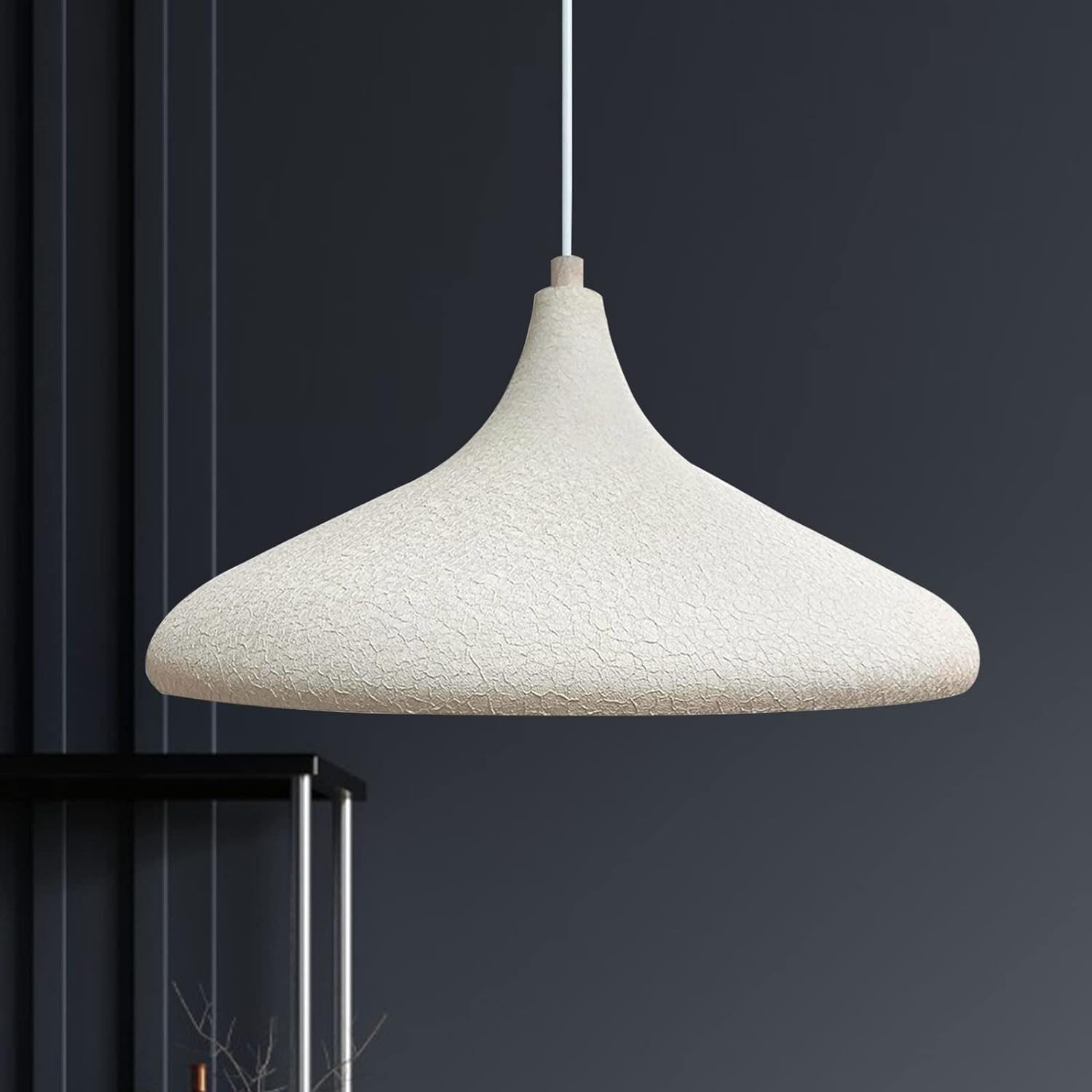 Bamyum Pendelleuchte Bamyum Textur Gemustert Pendellampe, Champion, Ø 35 cm Metall Lampe, ohne Leuchtmittel