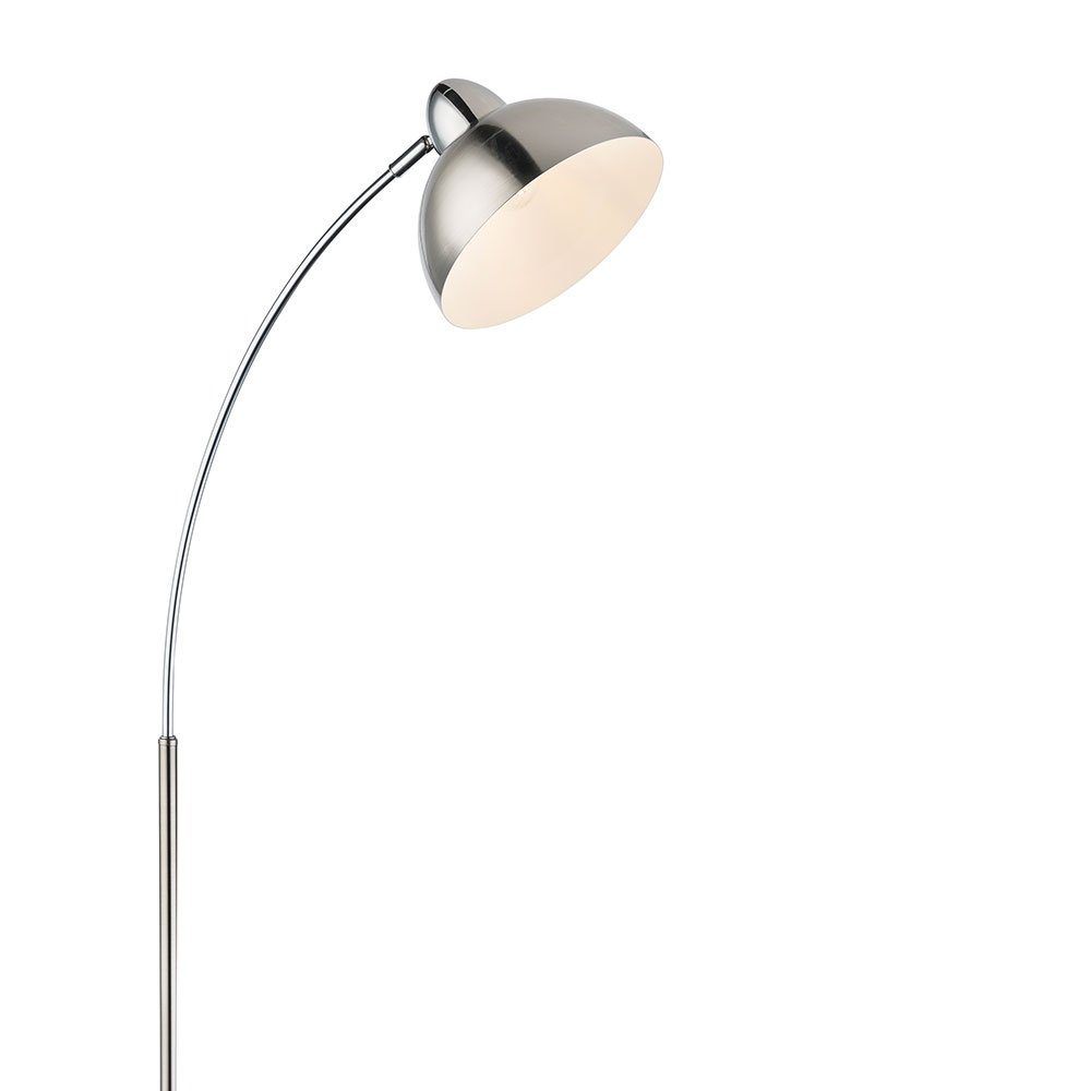 Bogenlampe, LED Stehlampe Bogenstehleuchte schwenkbar etc-shop Standleuchte inklusive, nicht gebogen Leuchtmittel chrom