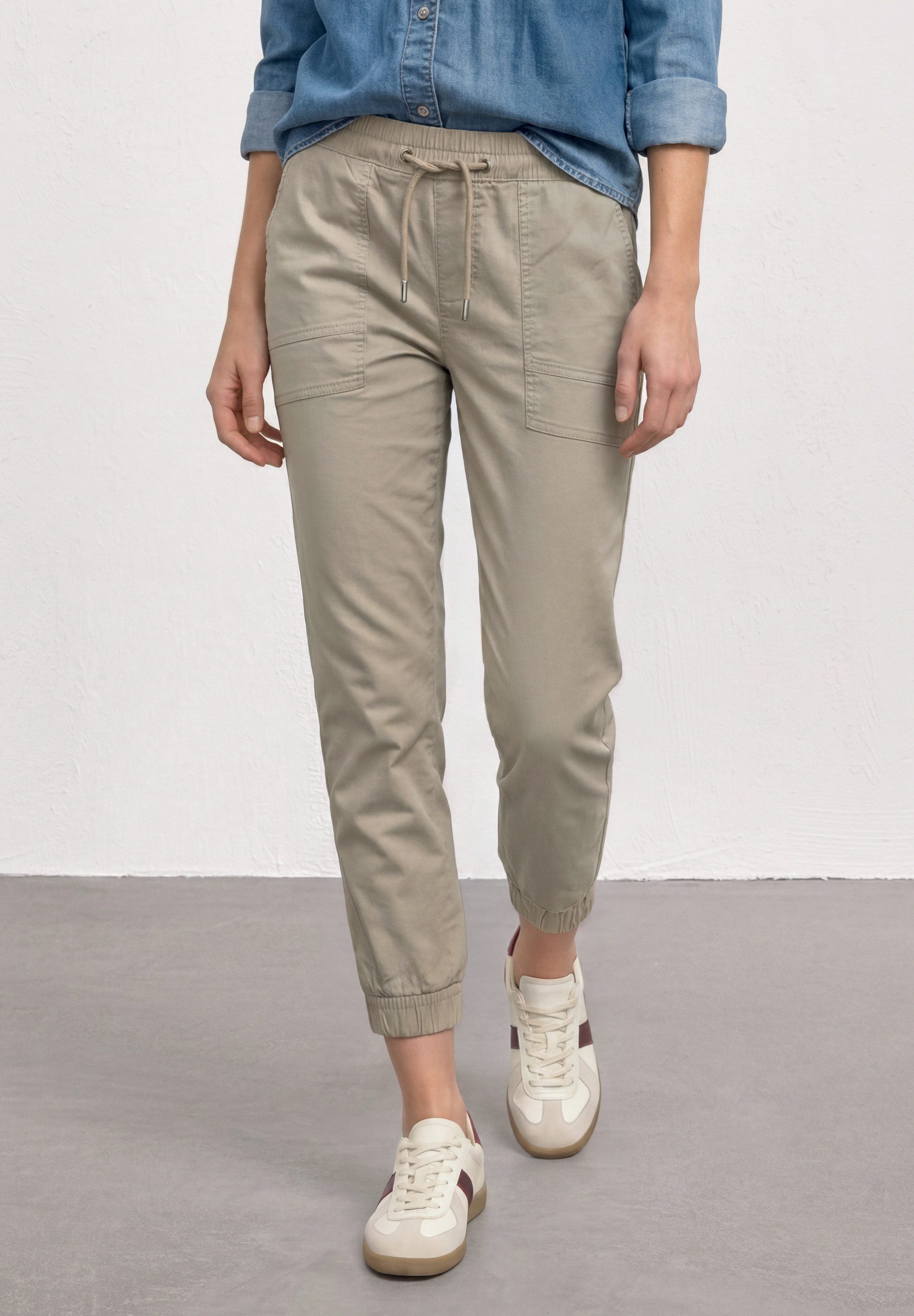 STREET ONE Jogger Pants aus Baumwolle mit Stretchanteil