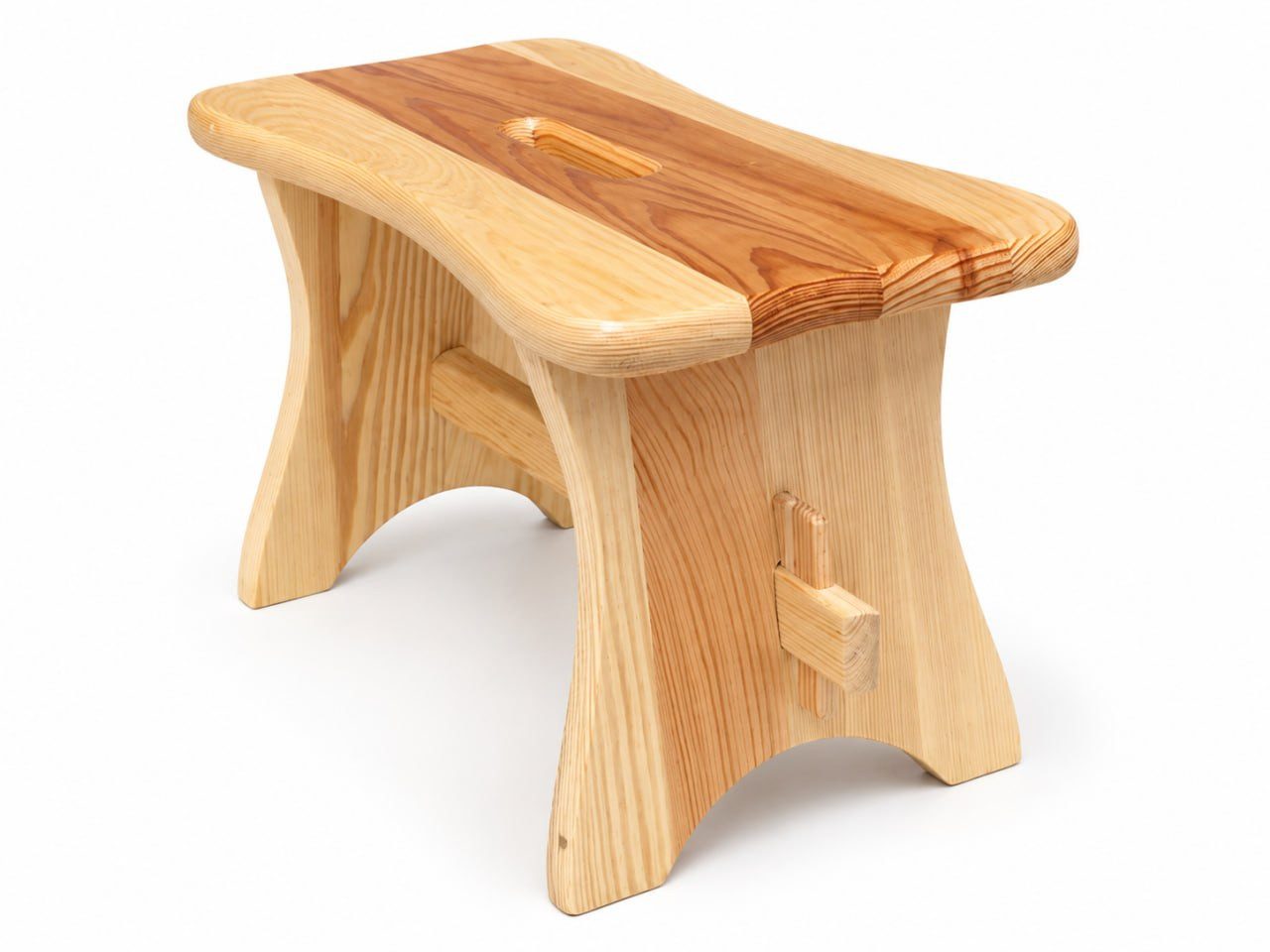 JVmoebel Hockerbank Massivholz Schemel Naturholz Handgefertigt Badezimmerhocker Sofort (1x Holzschemel aus Massivholz), Rustikales Design, Vielseitig einsetzbar, Skandinavischer Stil