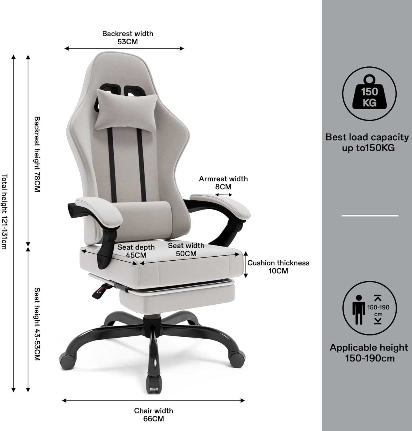 HOMALL Gaming-Stuhl Massage-Bürostuhl aus Stoff mit günstig online kaufen
