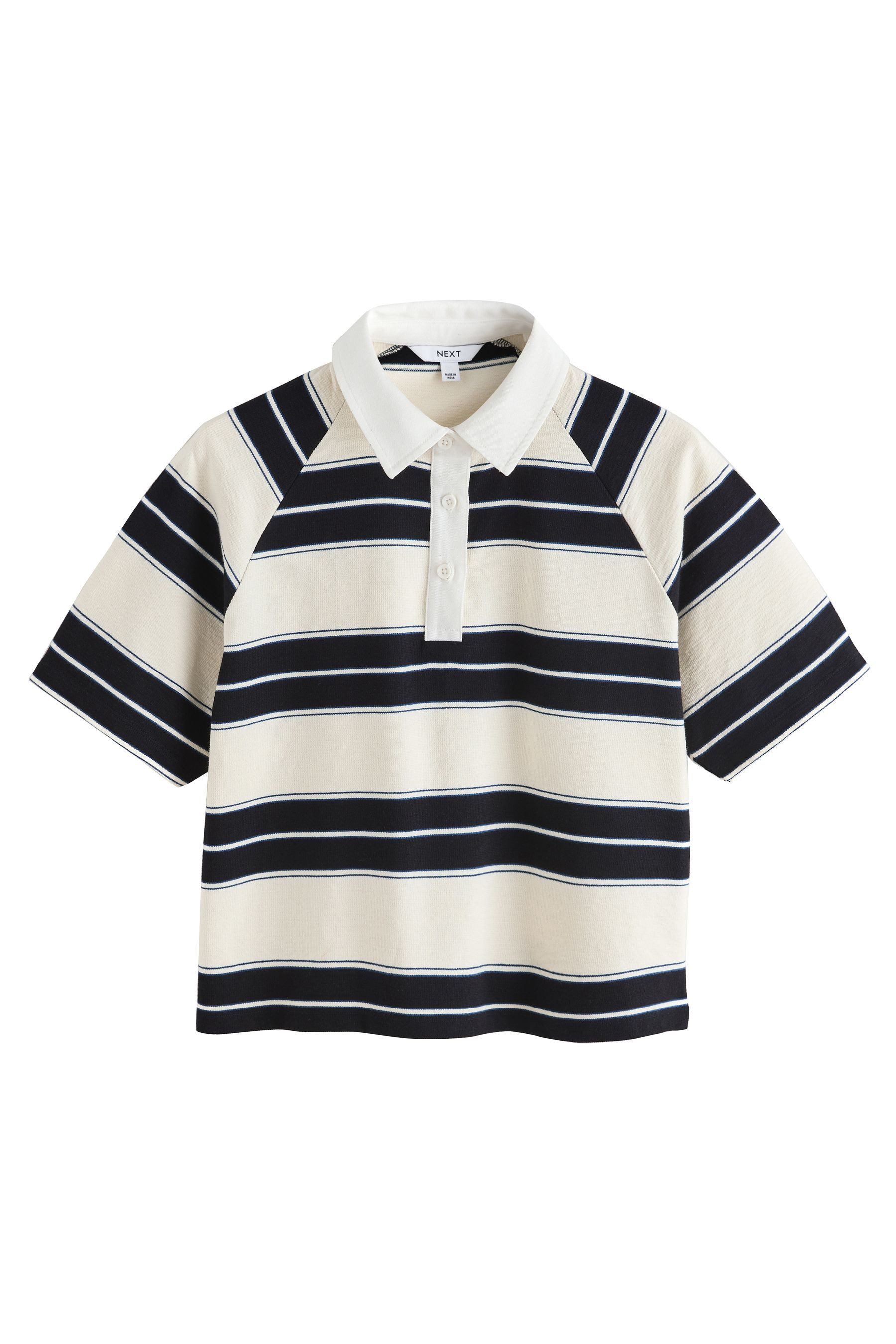 Next Rugbyshirt Kurzärmeliges Rugby-Polo-Top mit Kragen (1-tlg)