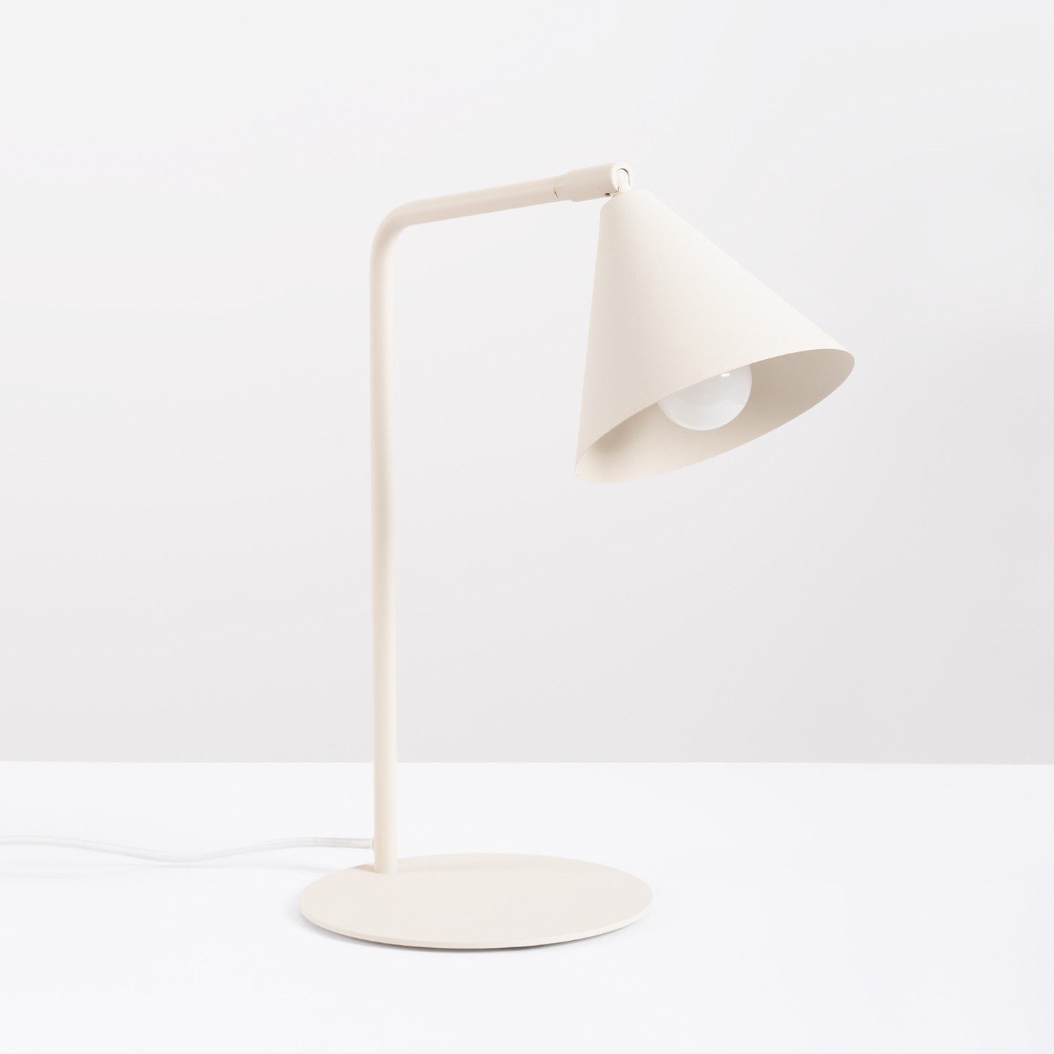 SOLLUX lighting Schreibtischlampe Tischlampe NOX beige, Nicht enthalten