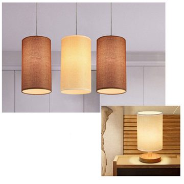 FIDDY Lampenschirm Set mit 2 runden Lampenschirmen, Heimdekoration