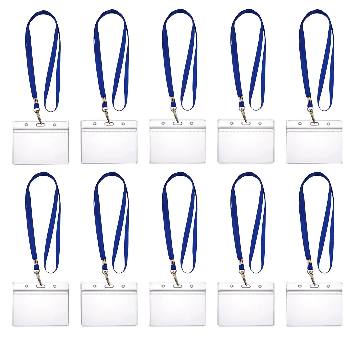 WEBBOMB Schlüsselanhänger 10x Ausweishalter ZIP Kartenhalter horizontal /vert +10x Schlüsselband