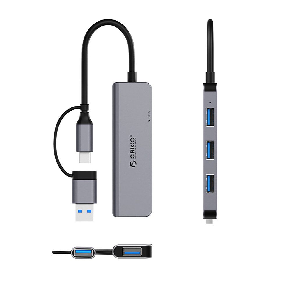 ORICO Orico YSA5-U3 USB-A/USB-C 4-Port Dockingstation Grau USB-Adapter